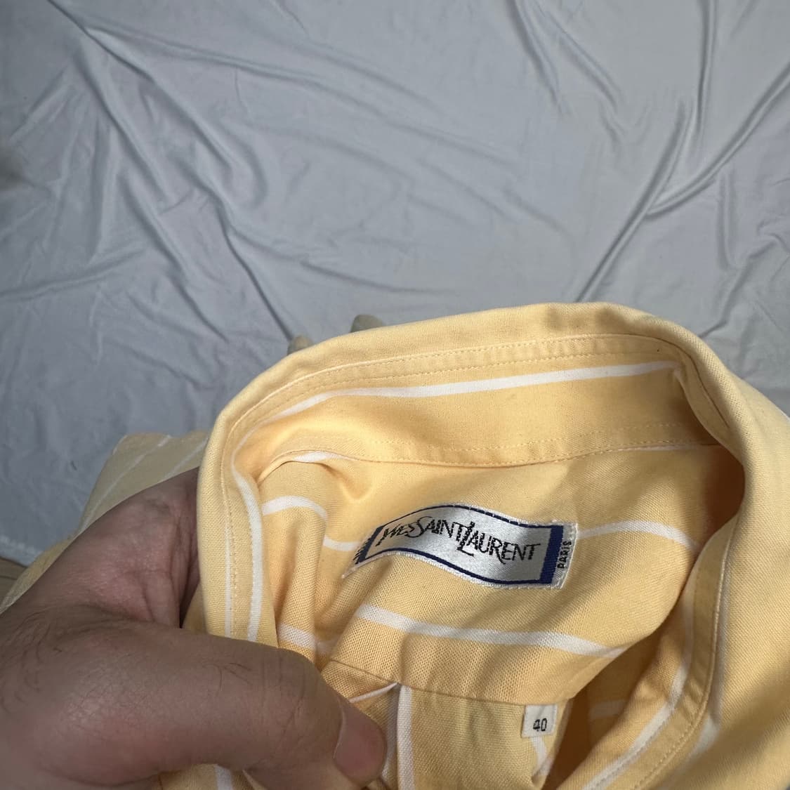 입생로랑 옐로우 스트라이프반팔셔츠 100 상품이미지3