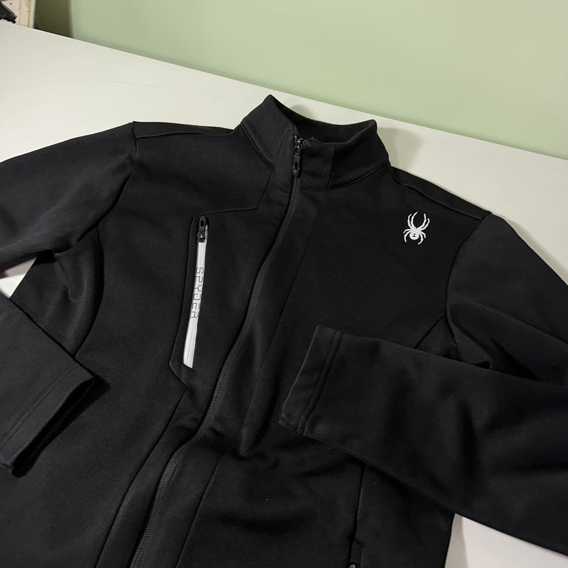 M 스파이더 블랙 트레이닝 스파이더로고 트랙탑 집업져지 상품이미지1