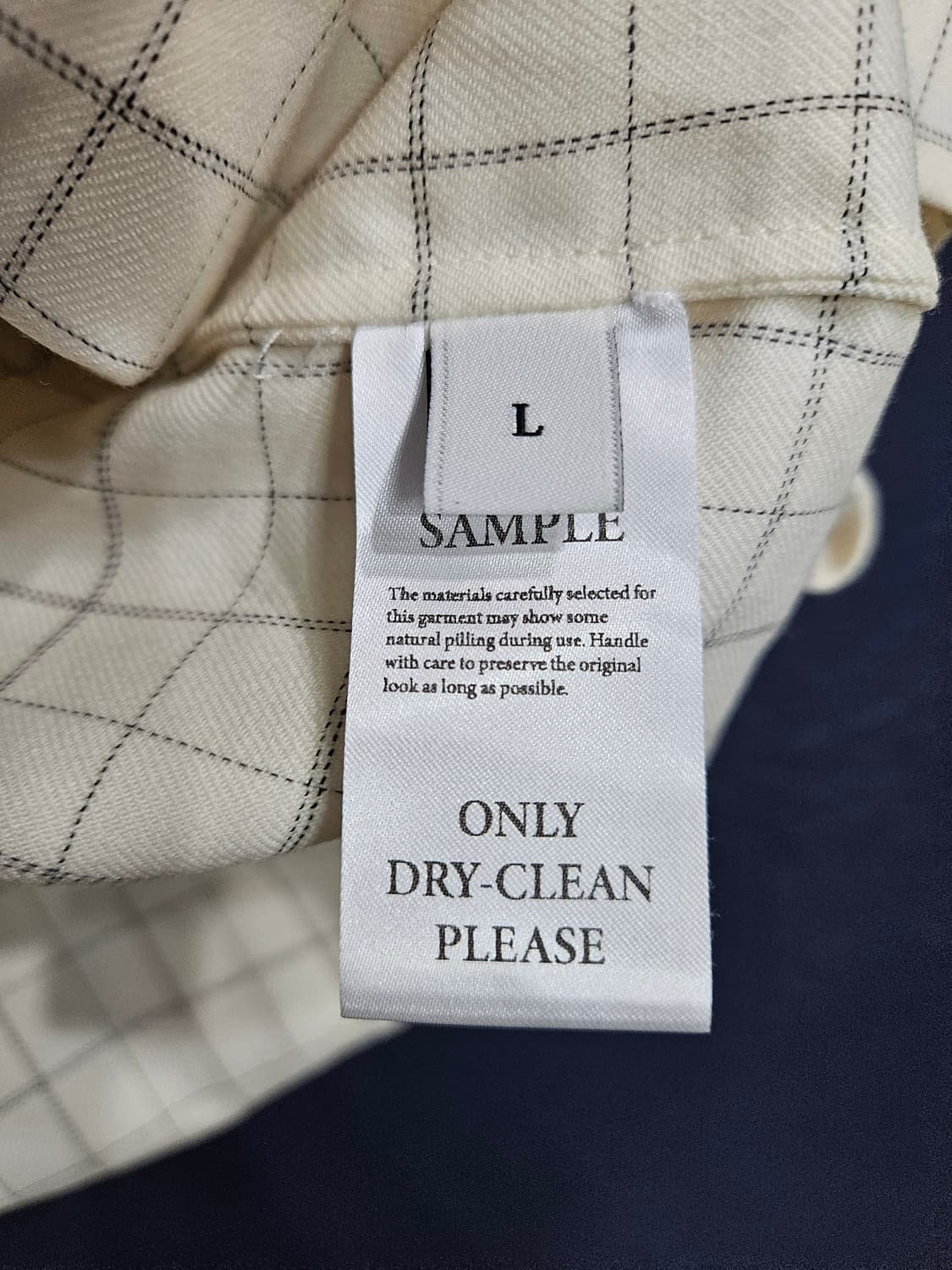 프롬아를 스트라이프 체크 남성 오버핏 100 셋업  상품이미지10