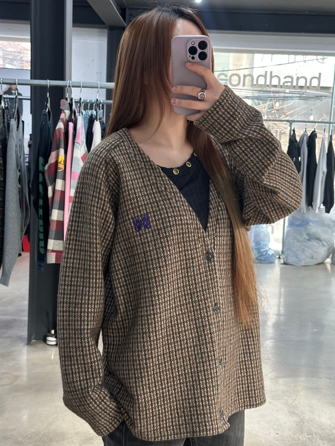 니들스 하운드투스 가디건 브라운 상품이미지4