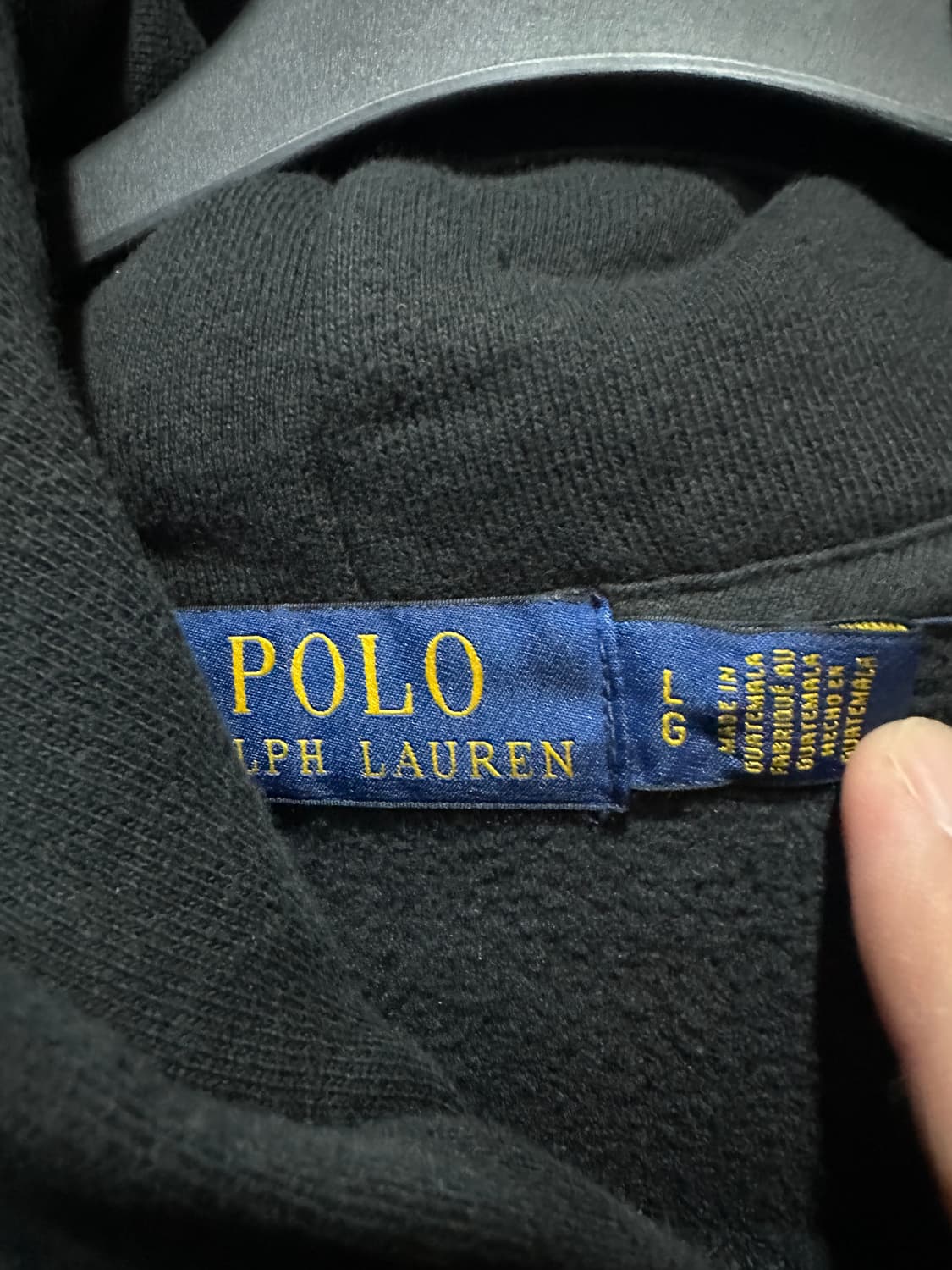 폴로 후드티 블랙 L 상품이미지4