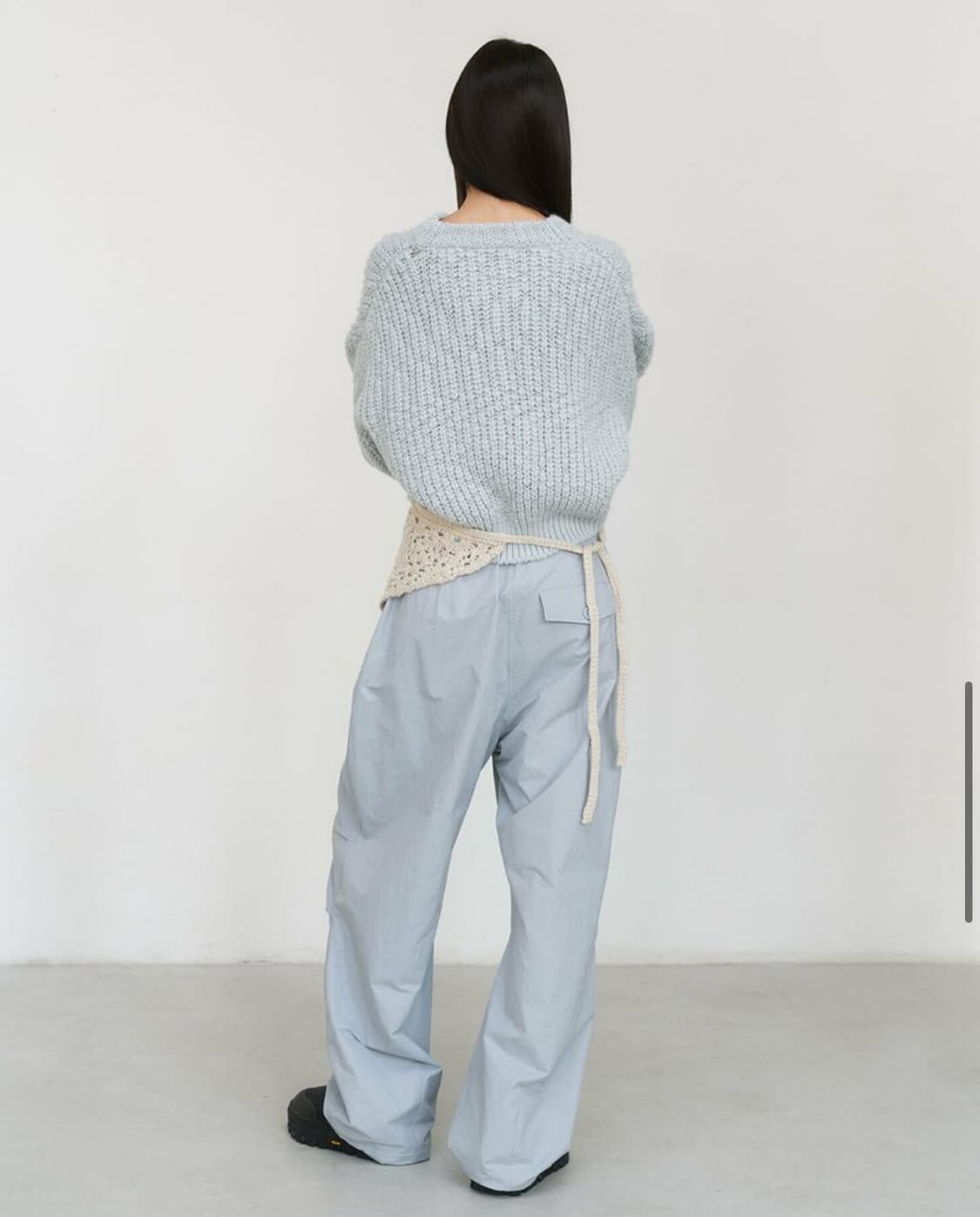 아모멘토 COTTON NYLON FATIGUE PANTS 블루그레이 상품이미지3