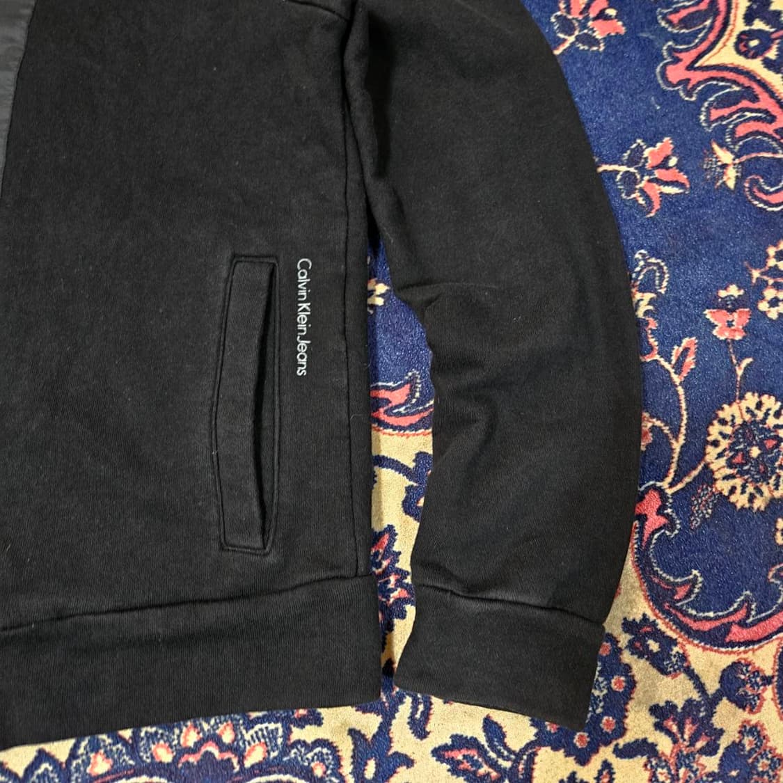 켈빈클라인 y2k 00's 나일론 코튼 블럭 집업 저지 자켓 상품이미지4