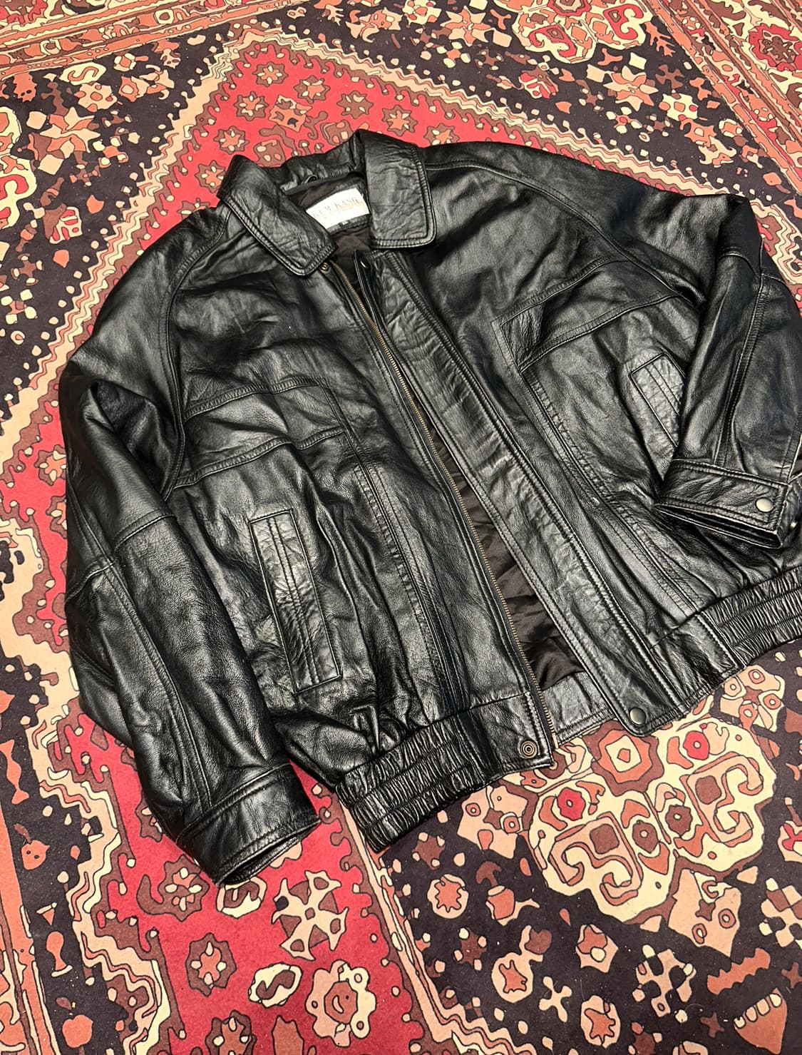 ( XL-2XL ) 가죽자켓 레더자켓 봄버자켓 빈티지가죽 에이징가죽 상품이미지2