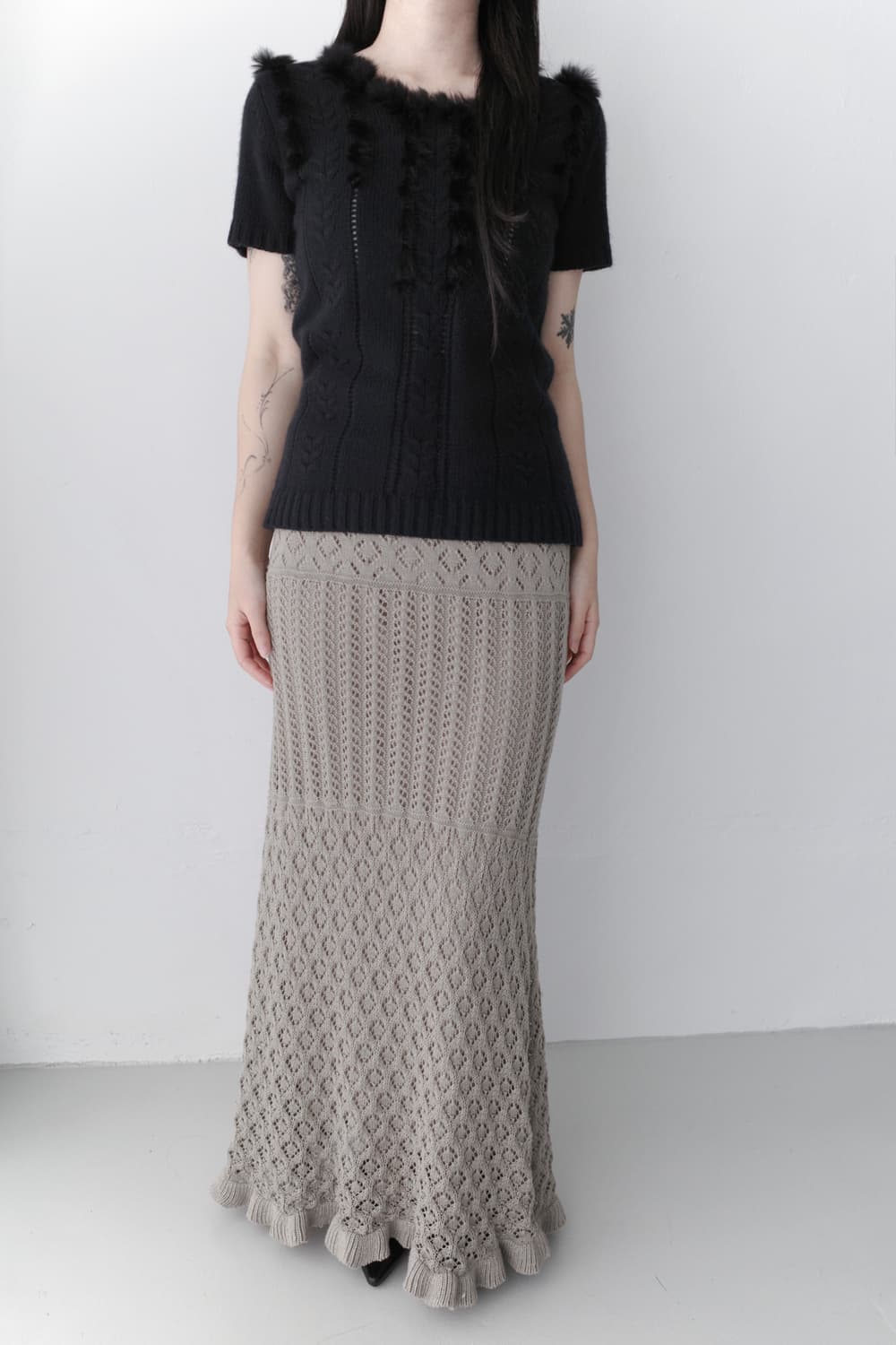 crochet knit skirt 상품이미지4