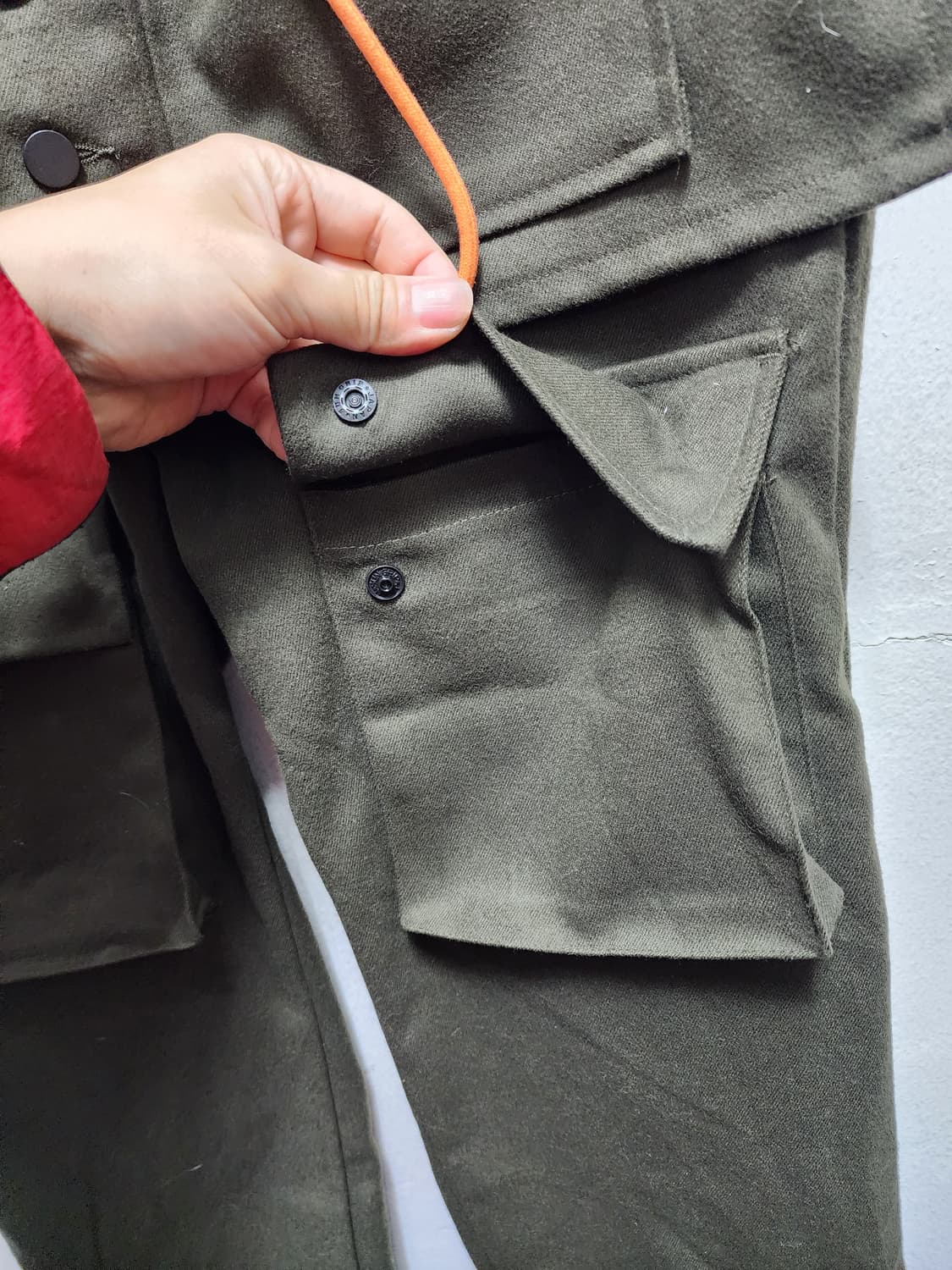 SAC STUDIO 레이어드 엔지니어드 카키 슬랙스 상품이미지4