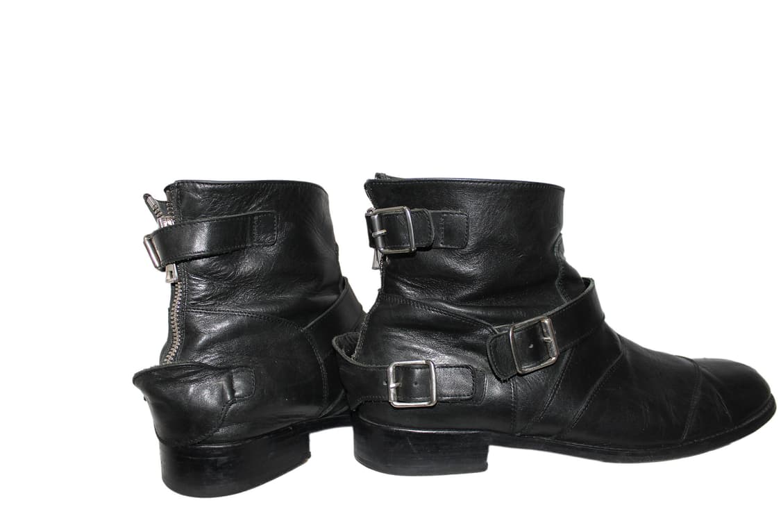 2000s JAPAN 스트랩 레더 부츠 상품이미지1