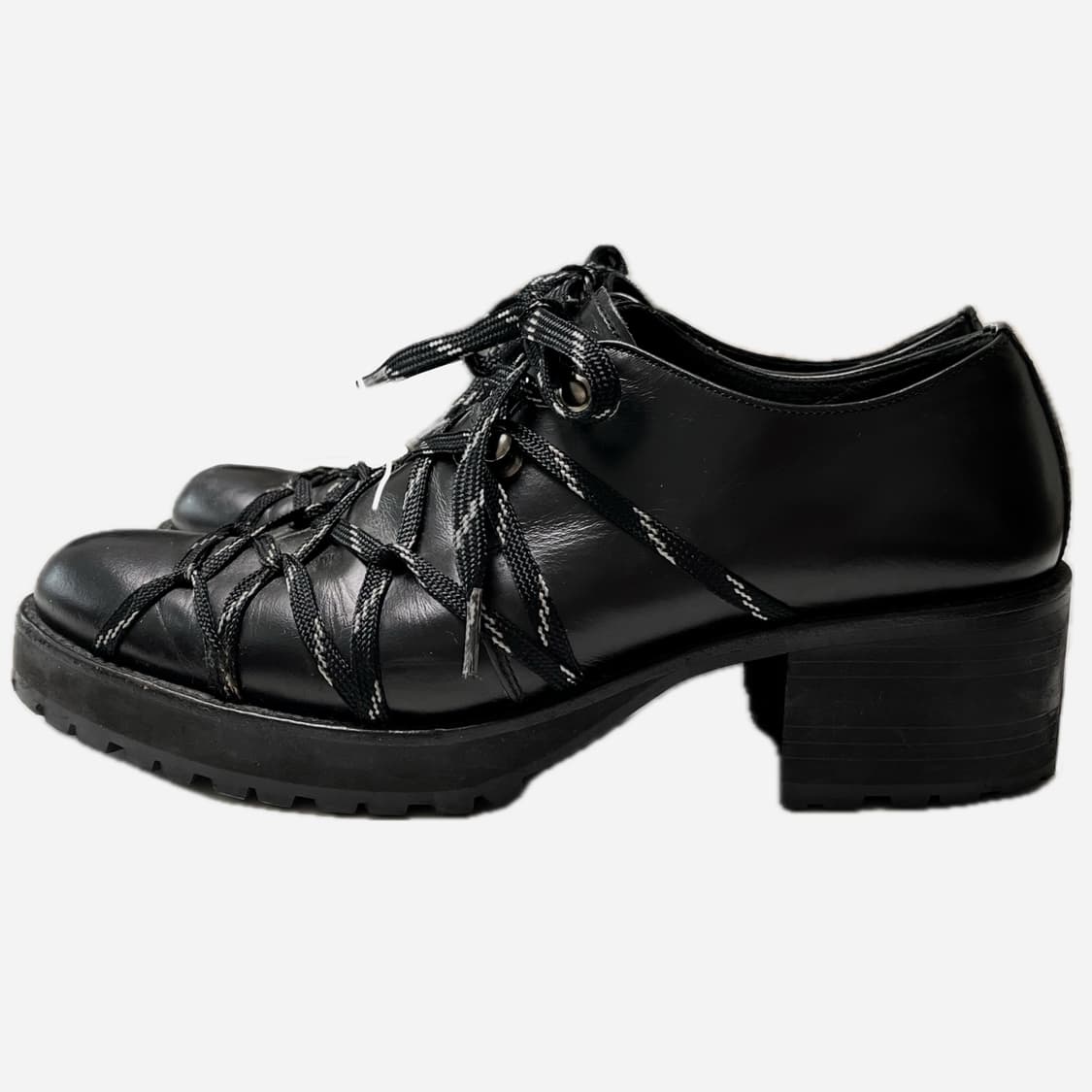 요지야마모토 레이스업 슈즈 힐 구두 245~250 상품이미지2