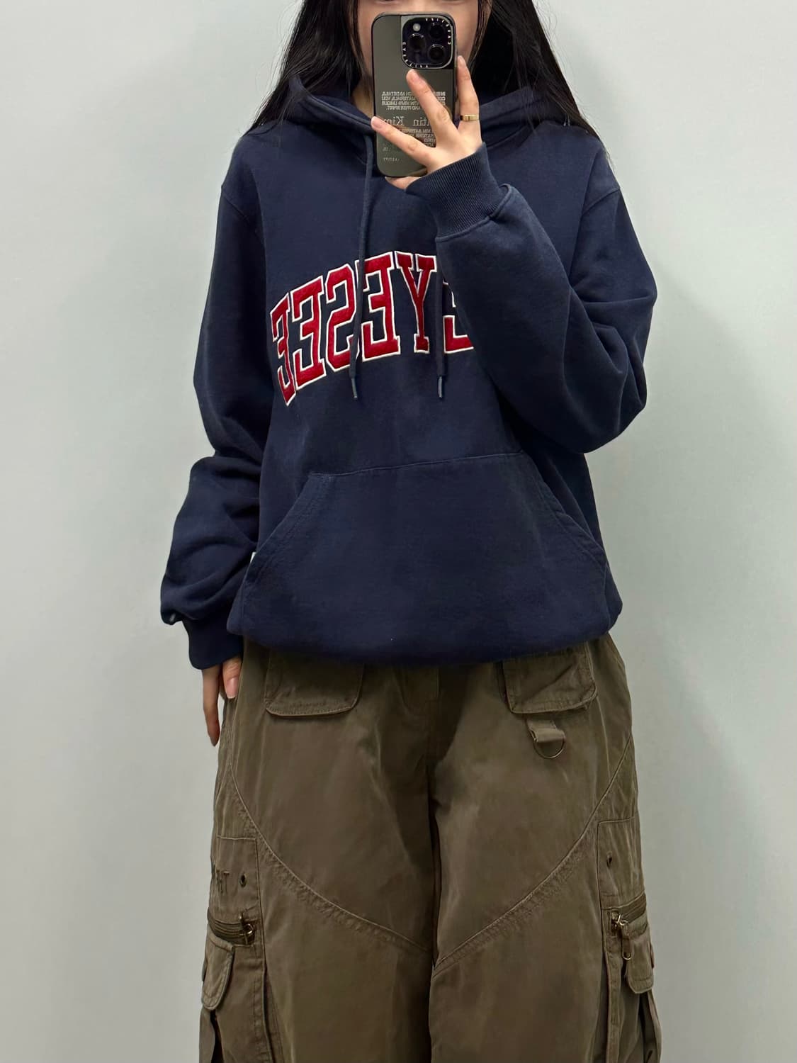 예스아이씨 스펠아웃 네이비 후드티 상품이미지1