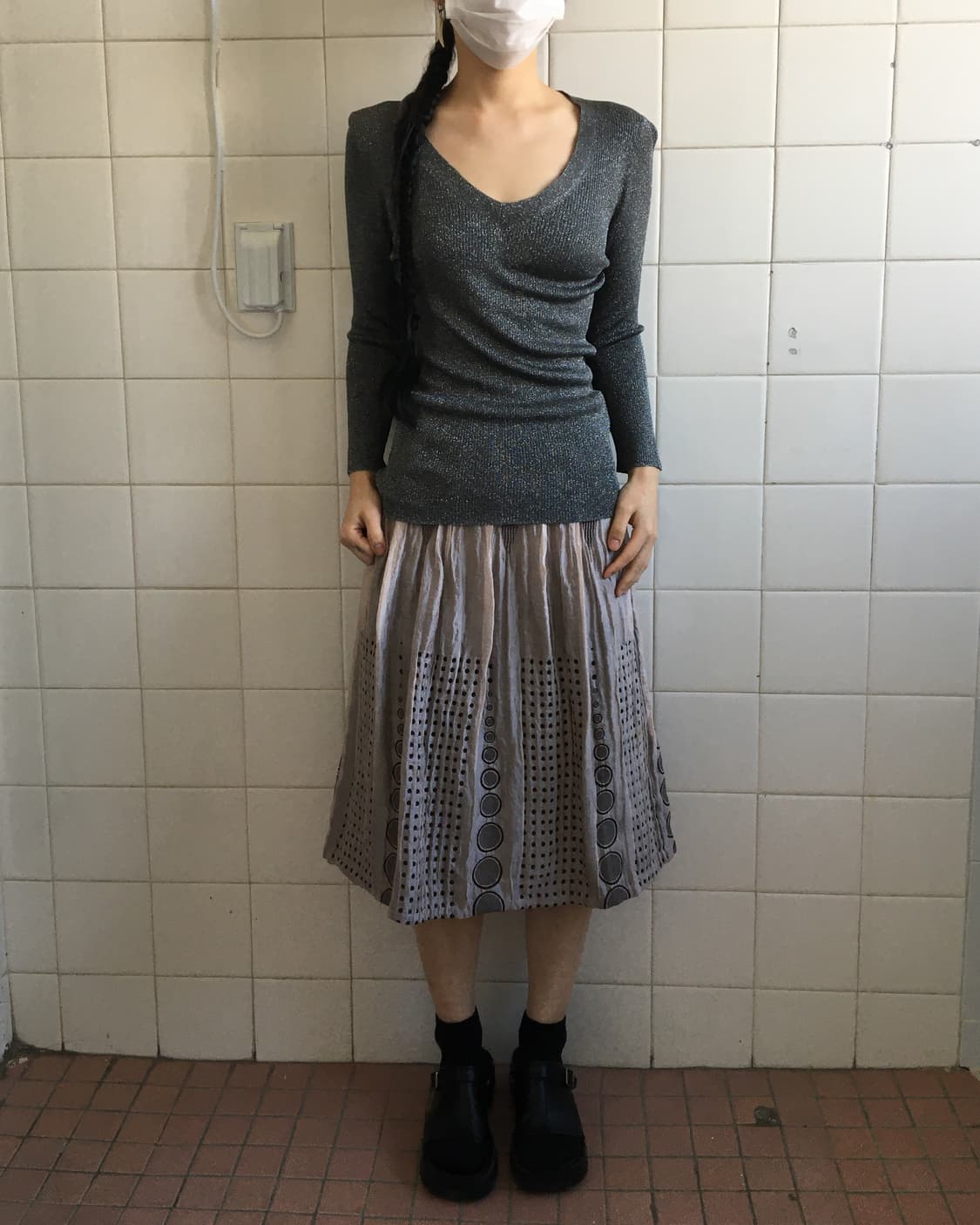 Glitter ribbed knit 상품이미지1