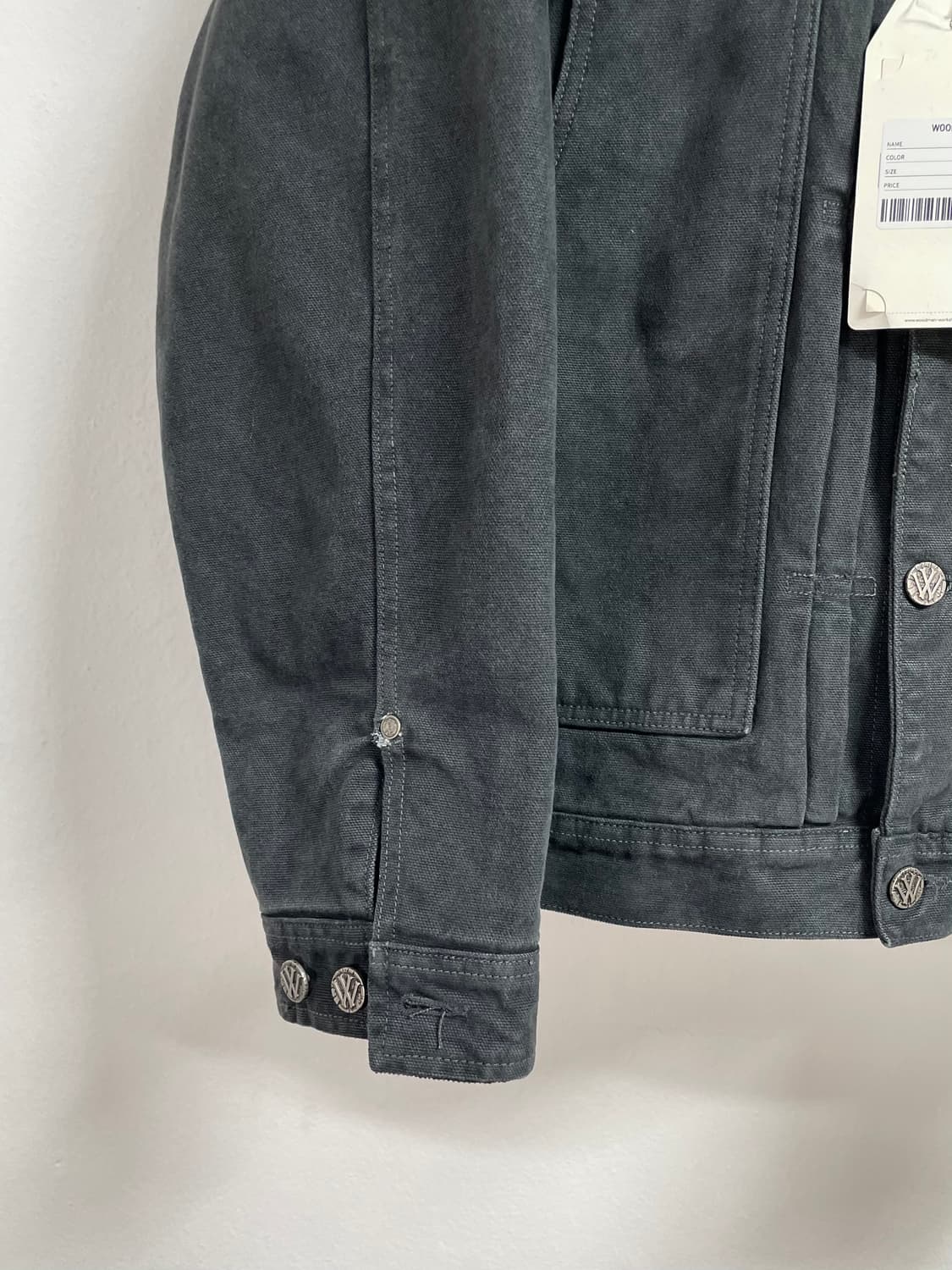 (새상품) 우드먼 피그먼트 워싱 누빔 트러커자켓 (on.344 )  -  상품이미지4