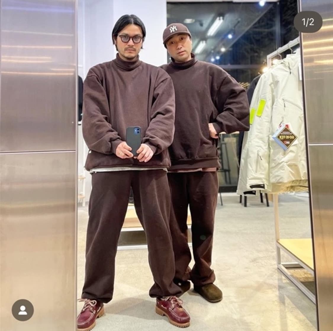 SSZ x AH x BEAMS 로스앤젤레스 어페럴 스웻팬츠 브라운 XXL 상품이미지9
