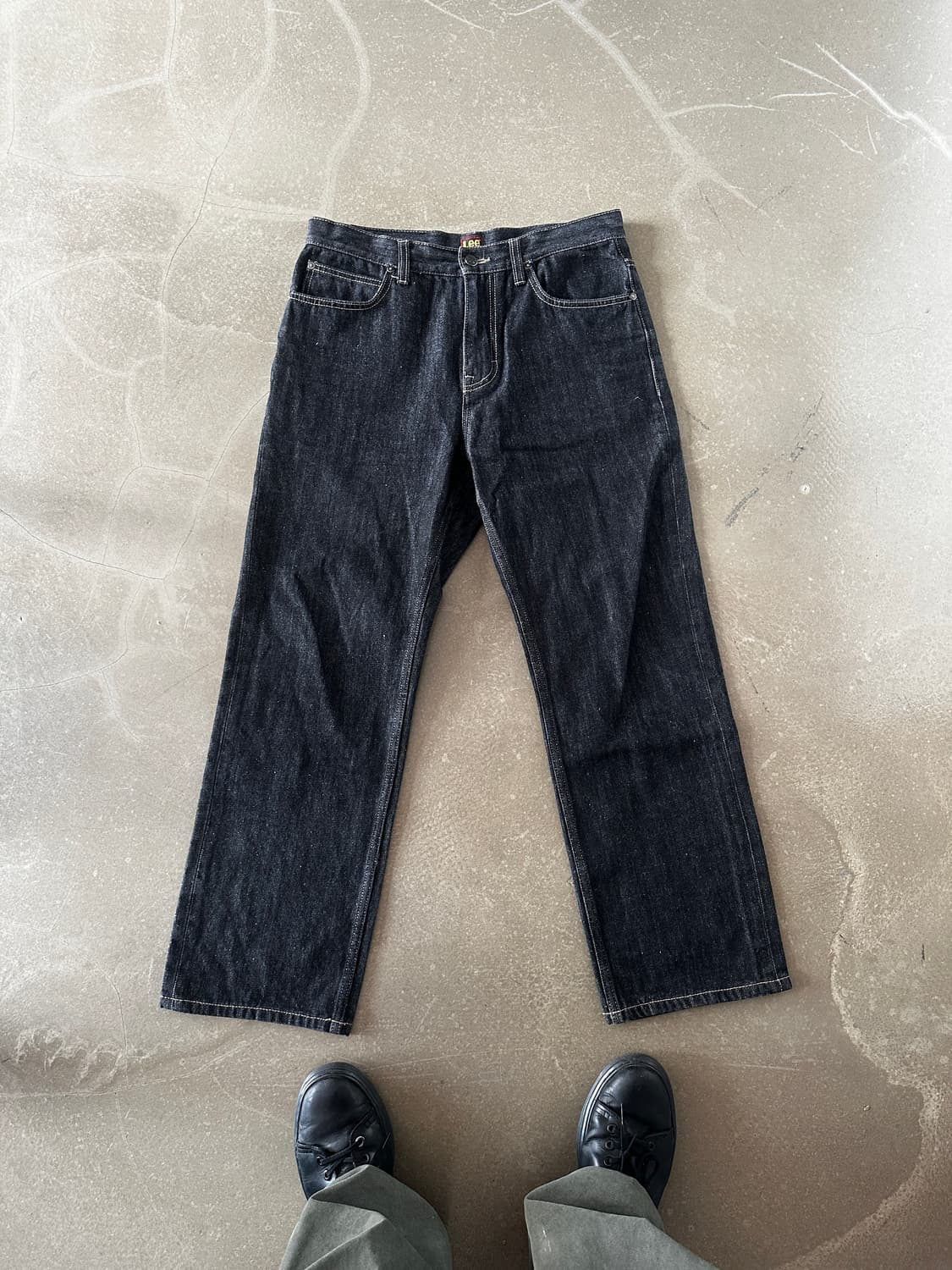 Lee 생지 원워시 스트레이트 데님 팬츠 상품이미지3