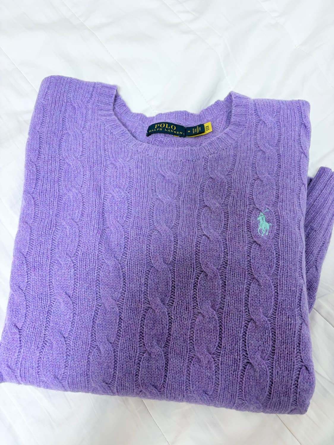 폴로 랄프로렌 캐시미어 니트 M 라벤더 상품이미지2