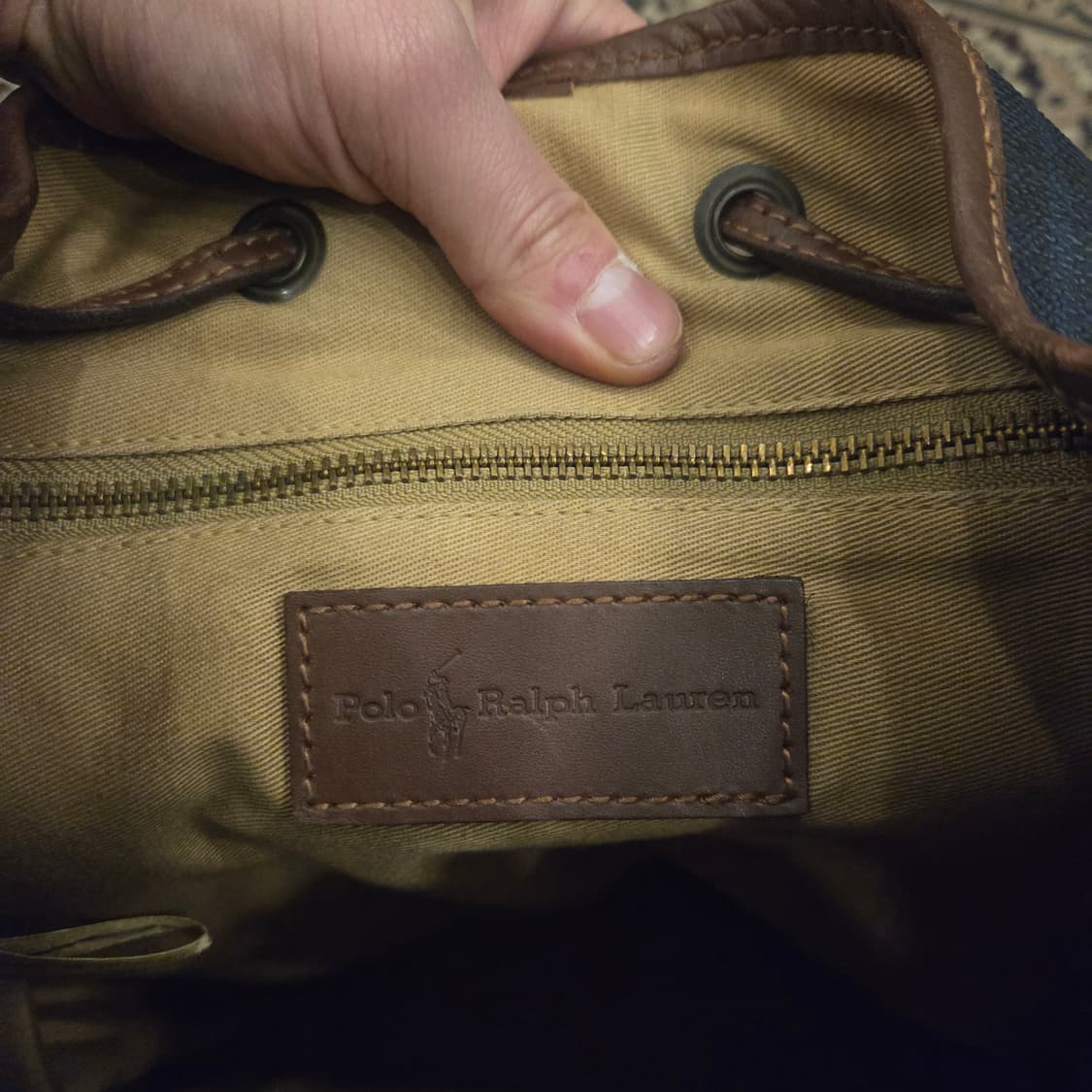 폴로 블랙와치 체크 백팩 럭색 상품이미지5