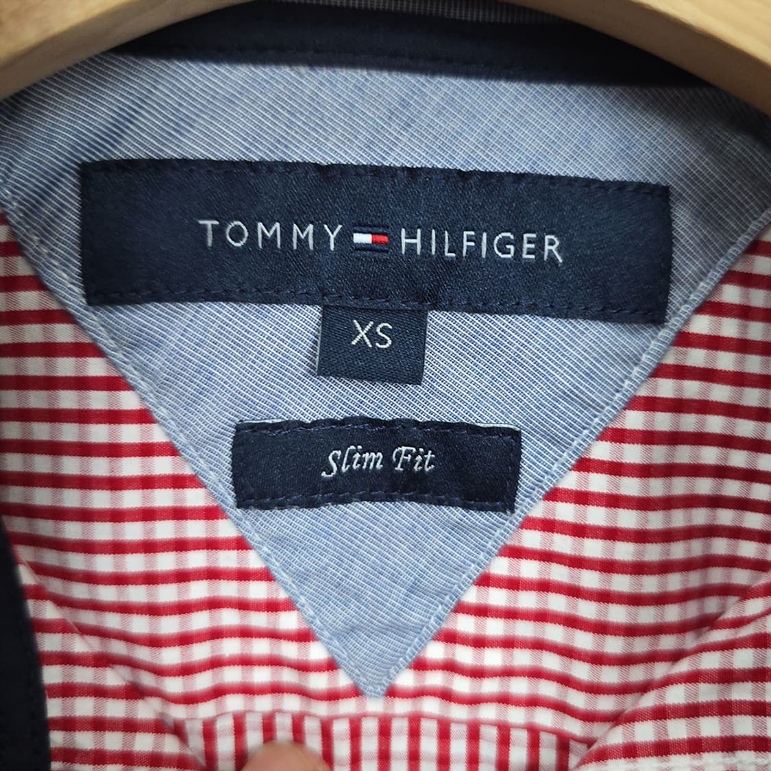 남성 타미힐피거 Tommy Hilfiger 체크 셔츠 XS 상품이미지5