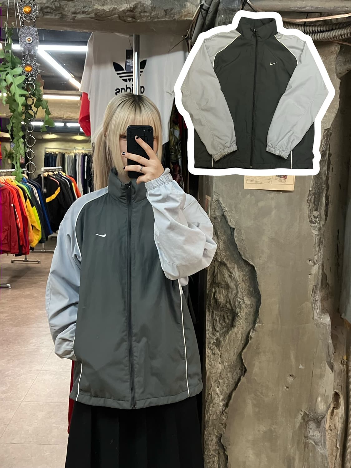 나이키 바람막이 그레이 L   #csz1798  상품이미지1