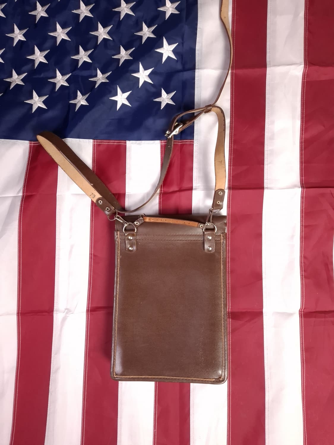 새제품 오리지날 80's 소련 장교용 리얼레더 지도 가방 상품이미지8