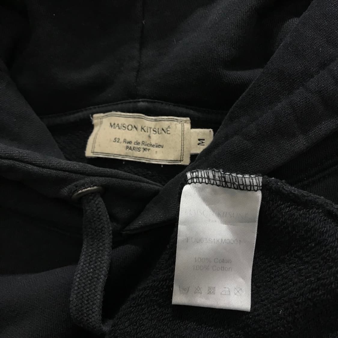 [[M, 공용] 메종키츠네 벨벳 폭스헤드 패치 후드티셔츠@164 상품이미지5