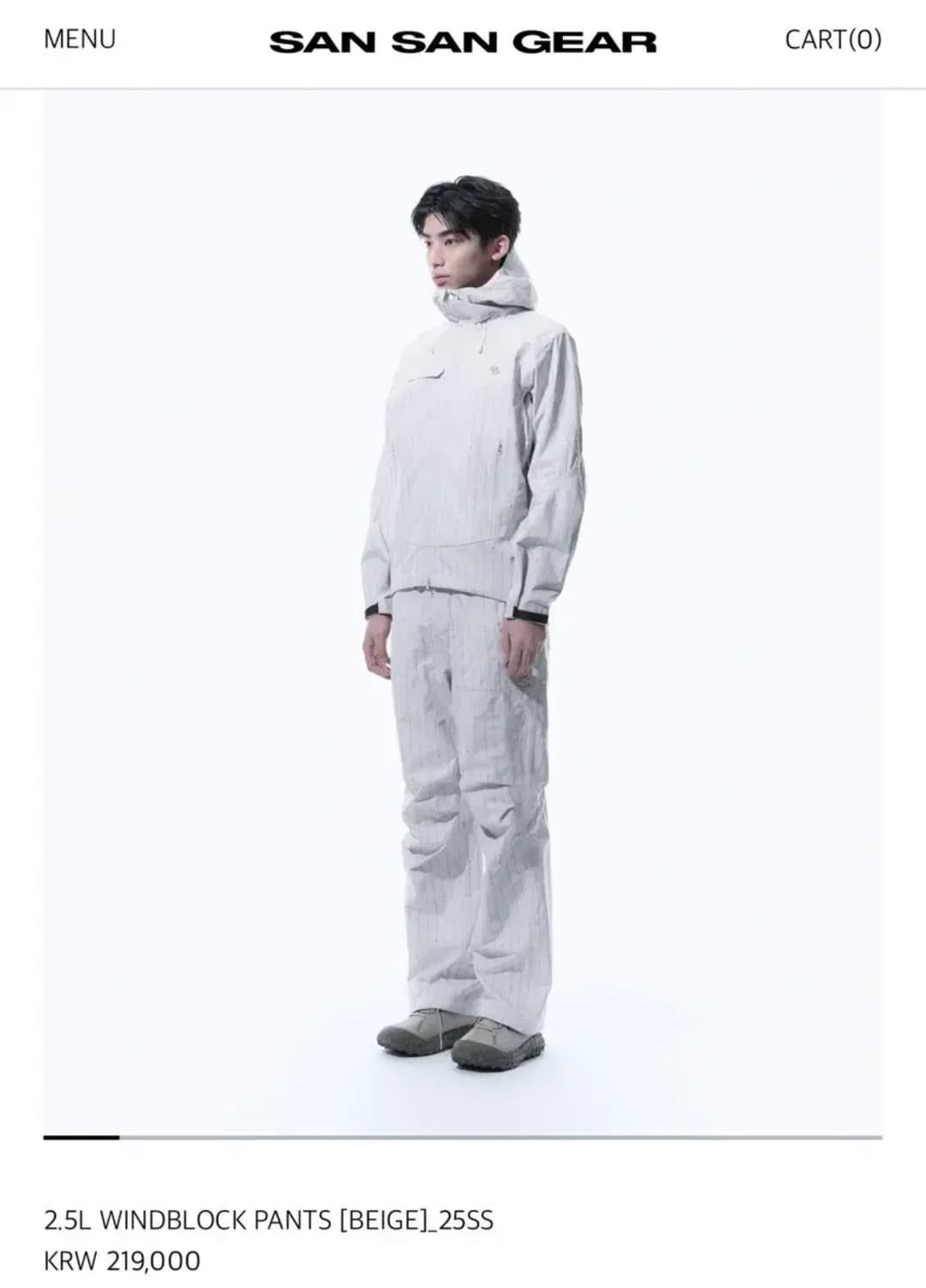 산산기어 2.5L WINDBLOCK JACKET [BEIGE] 25SS 상품이미지2