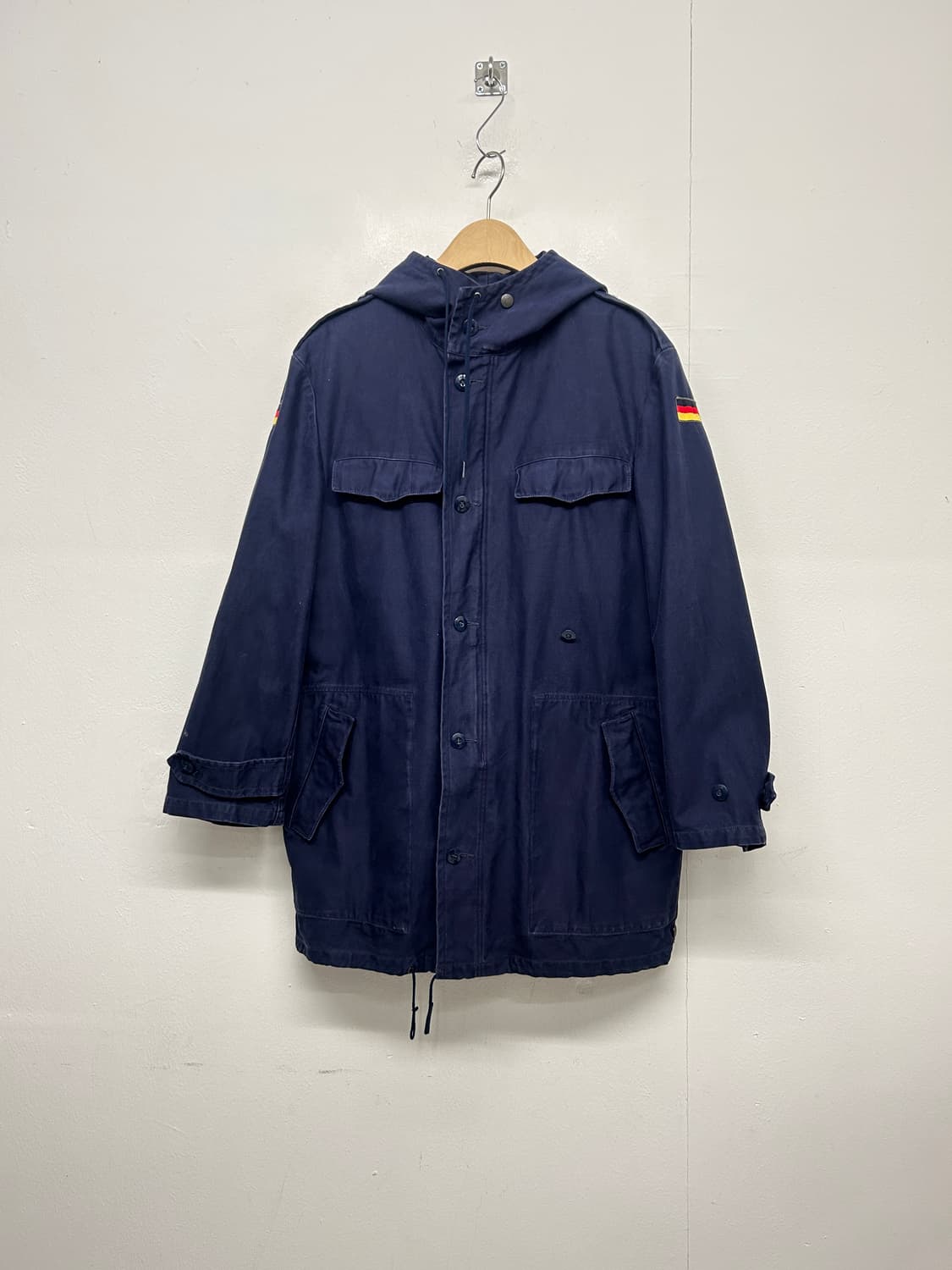 80s 네이비 컬러 독일군 야상 필드 자켓 상품이미지1