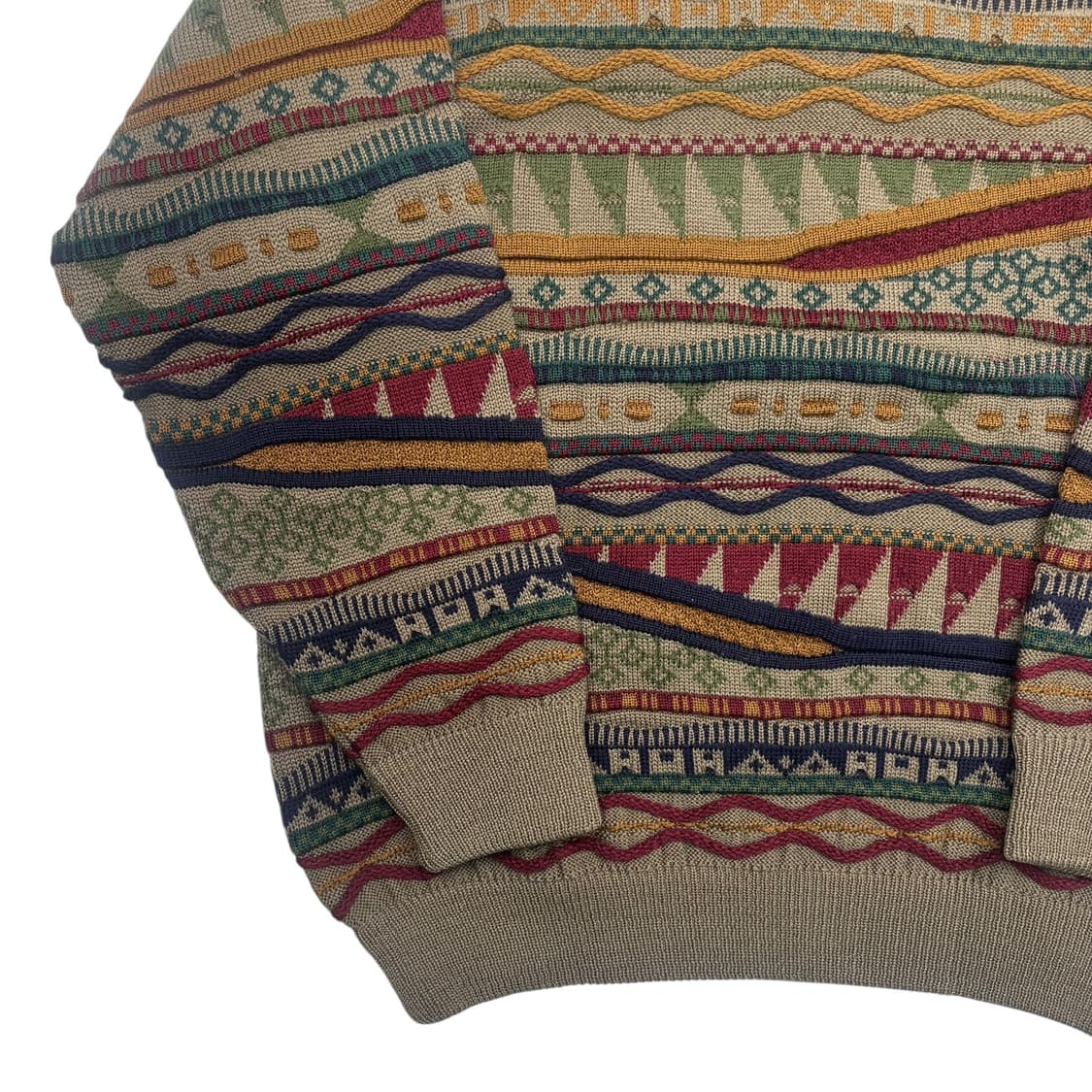 Australia 빈티지 멀티 패턴 울 니트 스웨터 L 상품이미지6