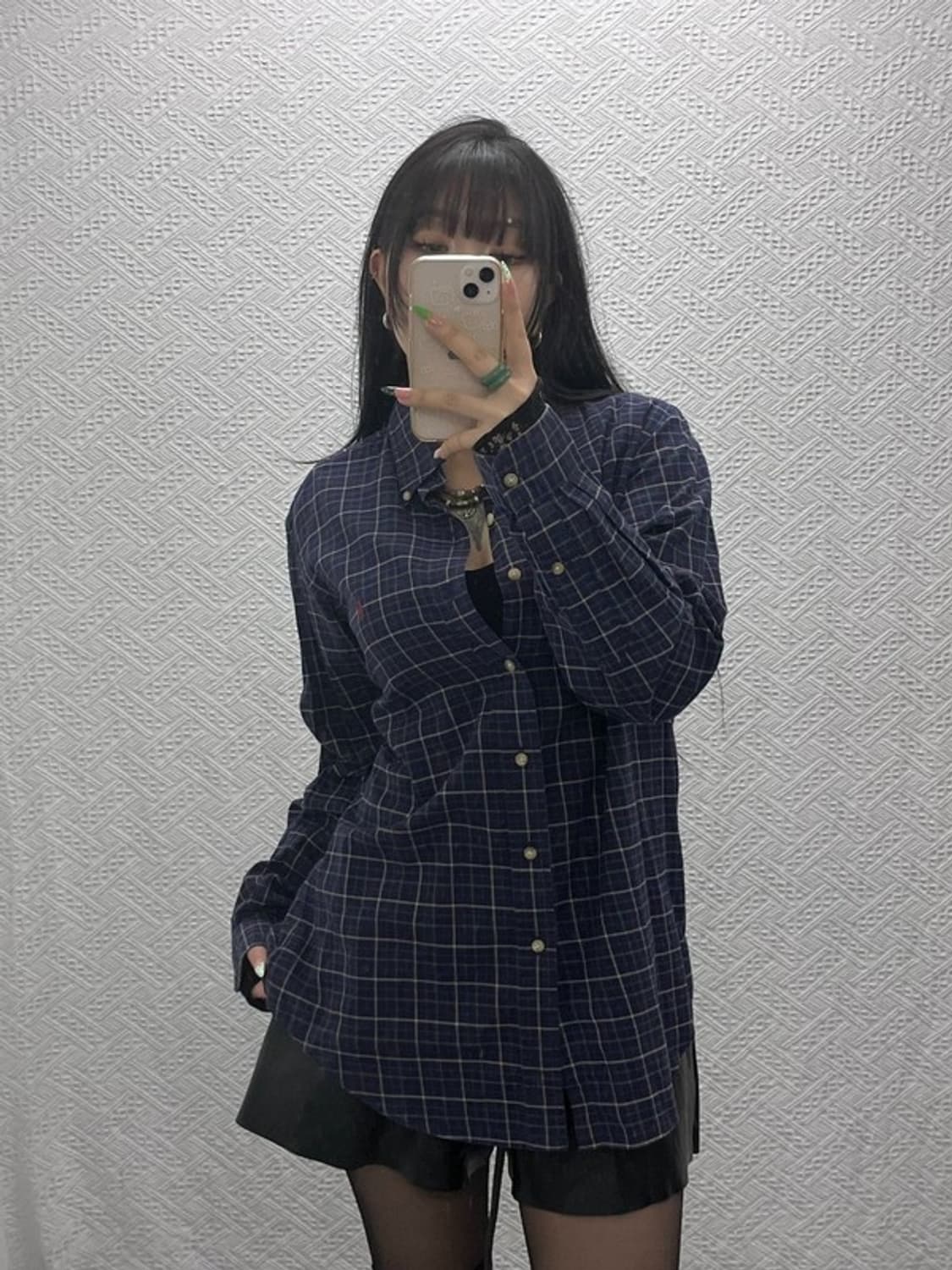 폴로 랄프로렌 올드스쿨 캐주얼 빈티지 체크 셔츠 M C09013 상품이미지1