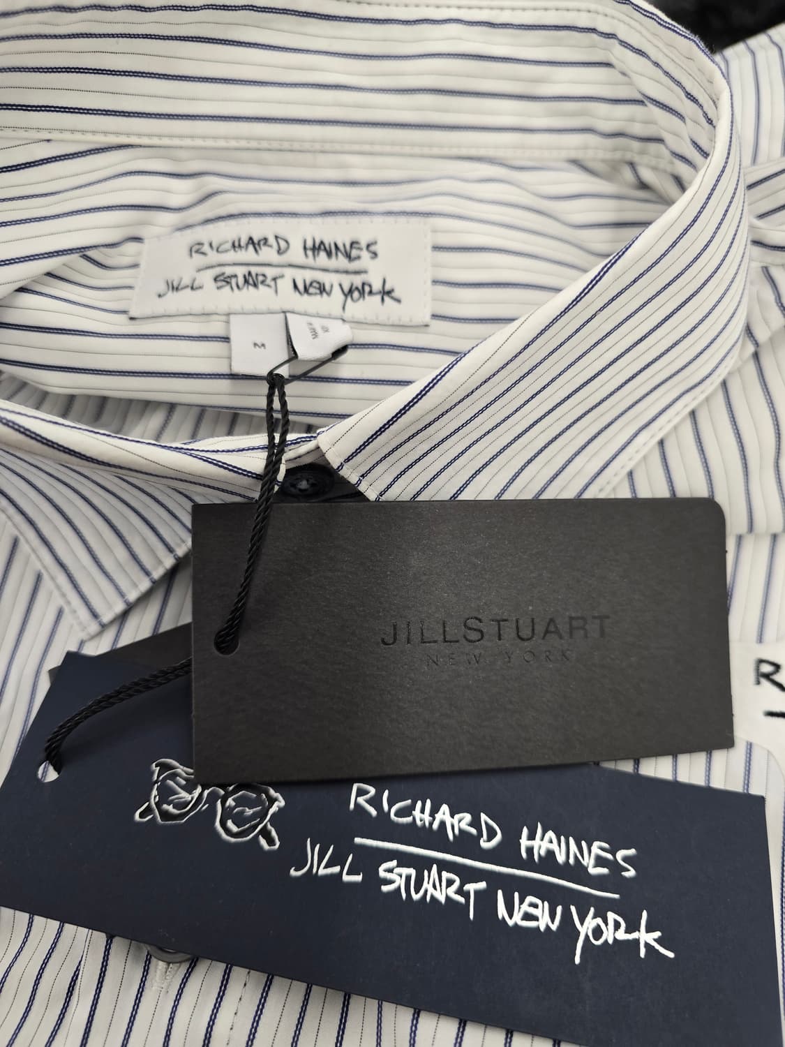 질스튜어트 뉴욕 x리처드 헤인즈 스트라이프셔츠.   싸이즈 105 상품이미지4