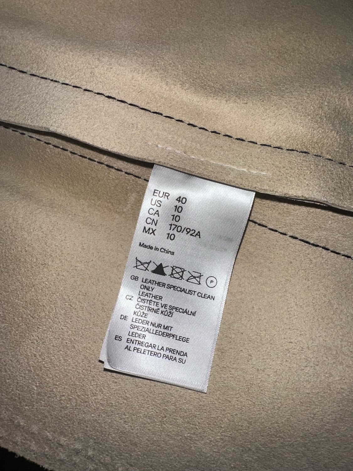 (40)마르지엘라xh&m 레더 라이더 자켓 상품이미지8