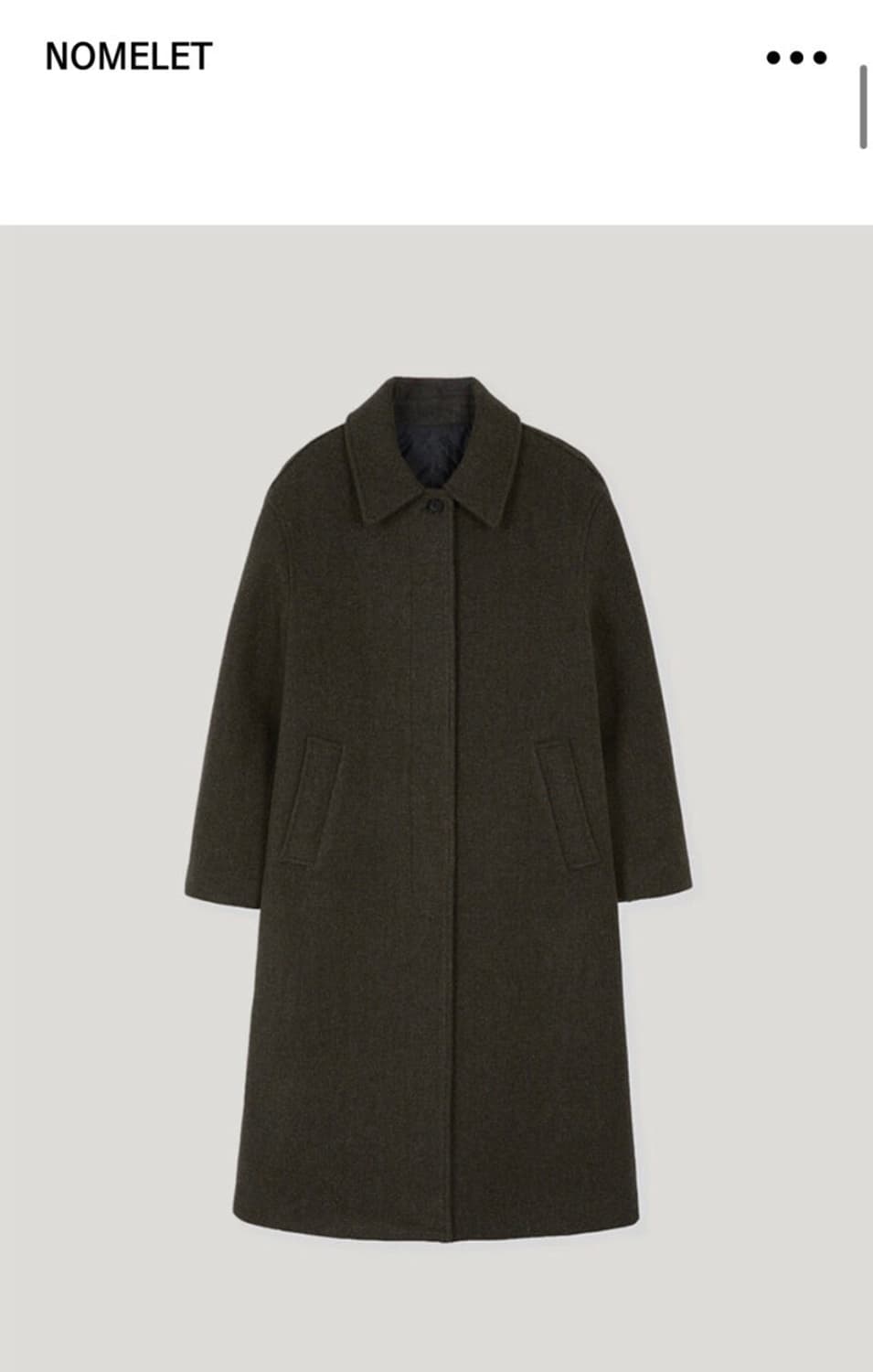 노멜렛 브레스트 울 코트 브라운 상품이미지1