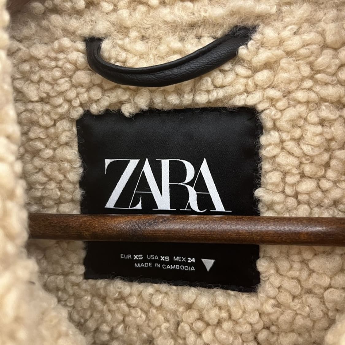 자라 모던 락시크 핀터걸 양털 크롭 무스탕 자켓 XS C10057 상품이미지5