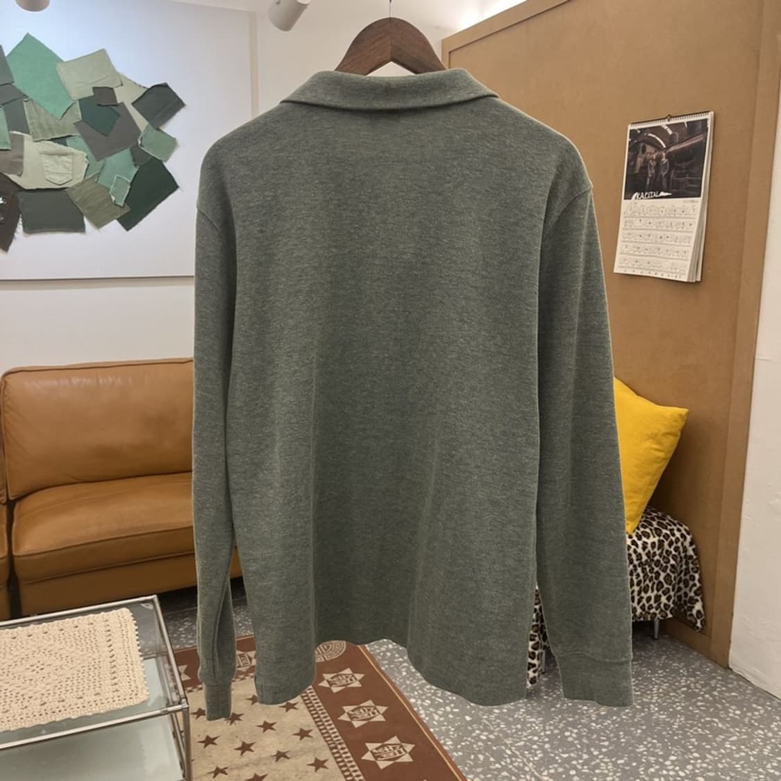 폴로 랄프로렌 빈티지 피스타치오그린 반집업 니트 L C10452 상품이미지4