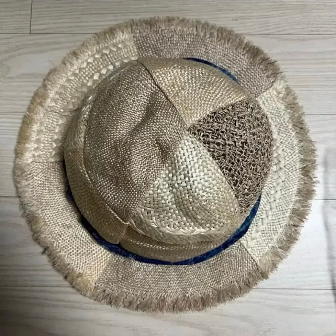 캐피탈 패치워크 밀짚 모자 상품이미지4