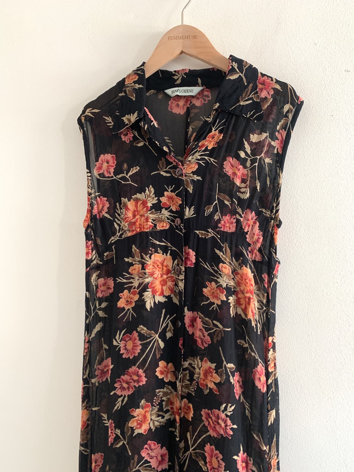 (Vintage)Midnight sleeveless shirts dres 상품이미지2