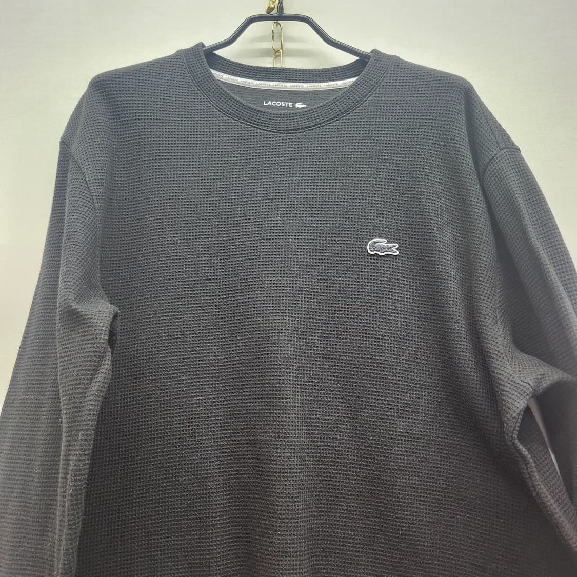 라코스테 로고 와플 롱슬리브 긴팔티 XL(XL) 상품이미지2