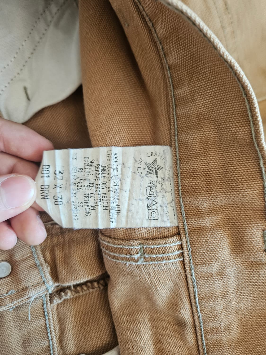 90s 칼하트 더블니 made in usa 상품이미지5