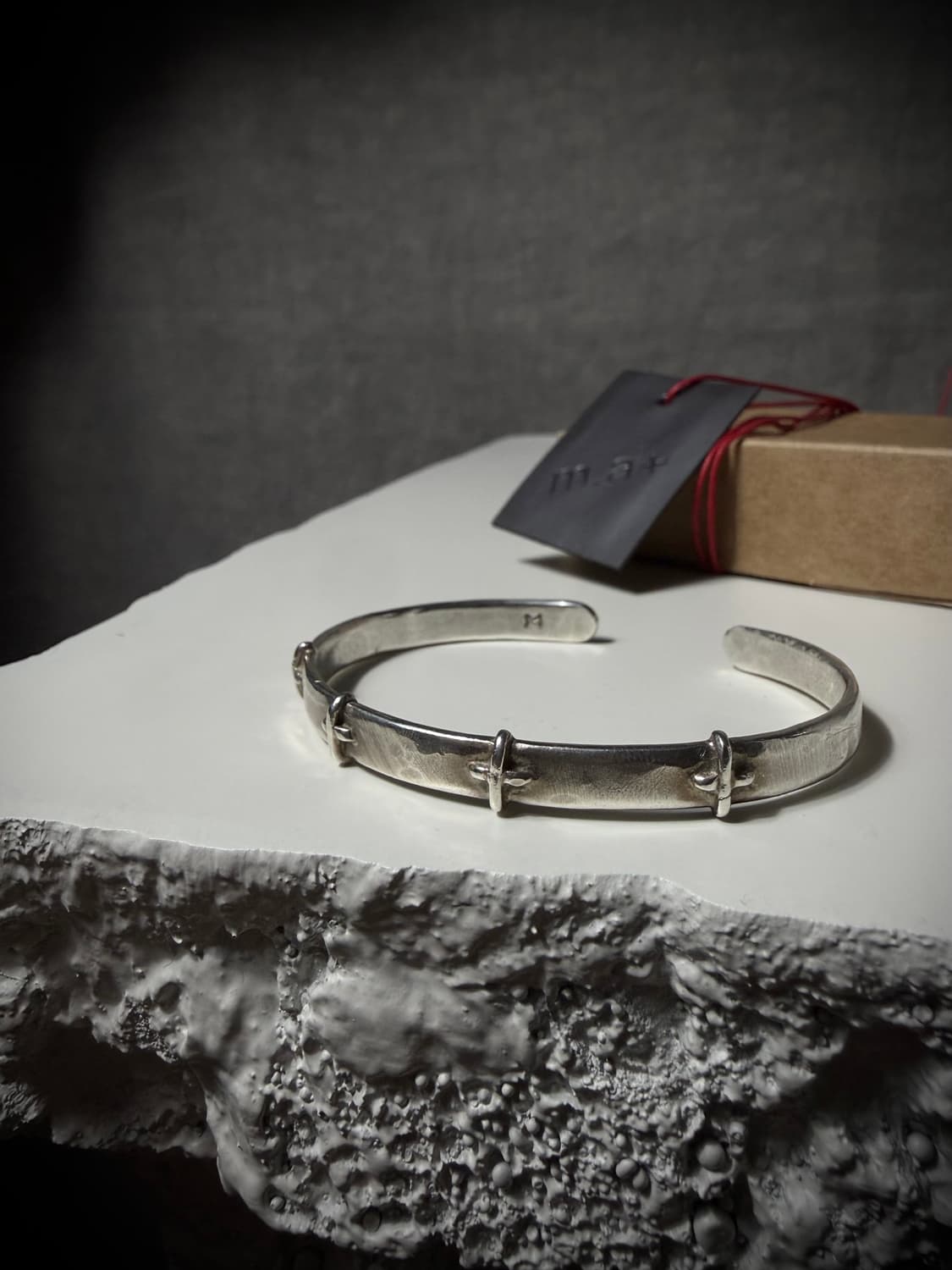 M.A+ Sterling Silver Bar Cuff Bracelet   상품이미지1
