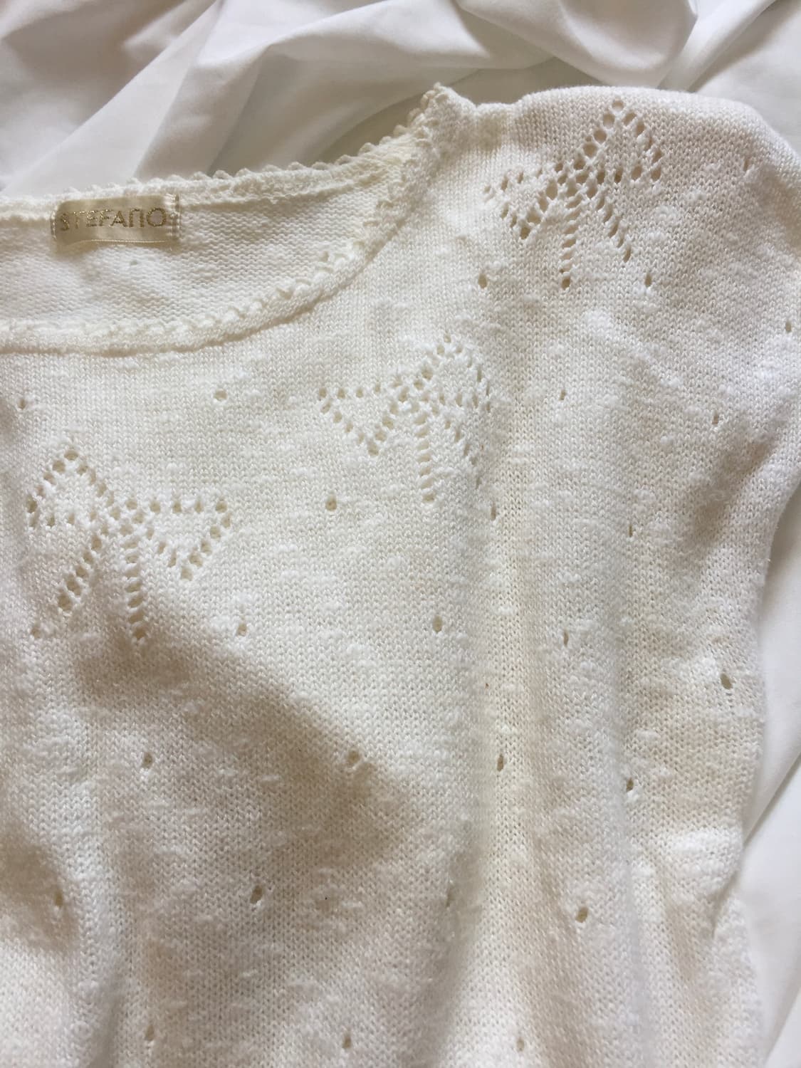 리본 펀칭 반팔니트 상품이미지3