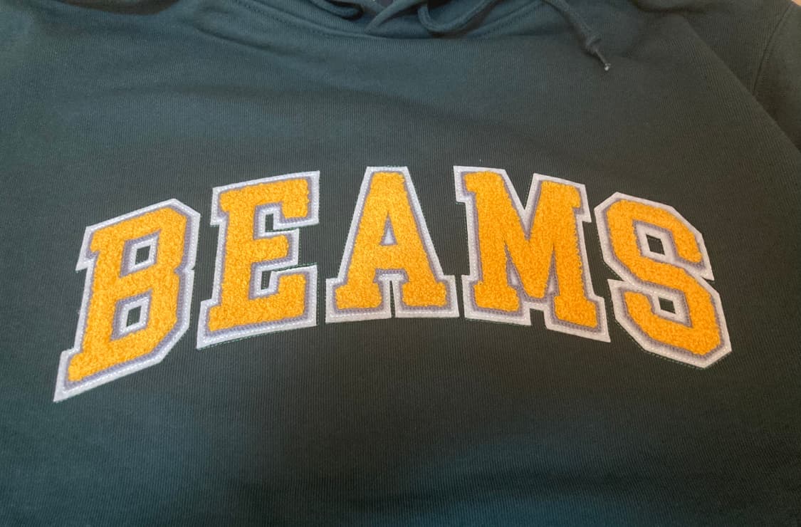 빔즈 beams 로고 후드티 M 상품이미지5