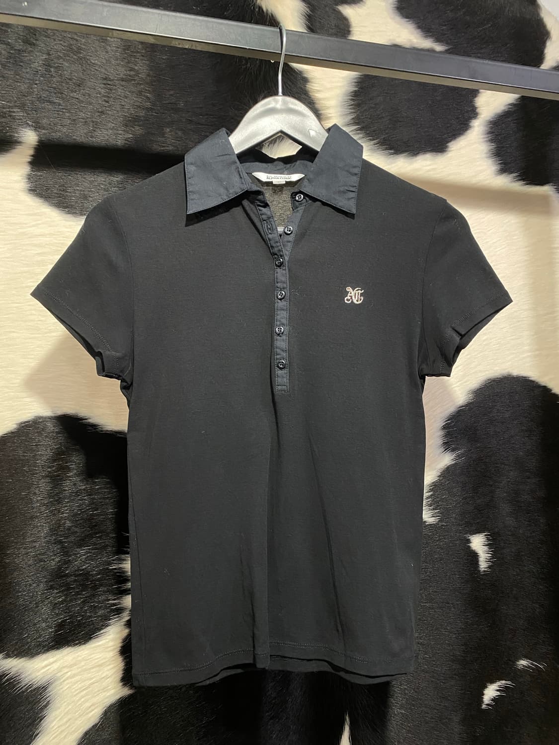 Alpha cubic 큐빅 로고 슬림핏 반팔티셔츠 상품이미지3