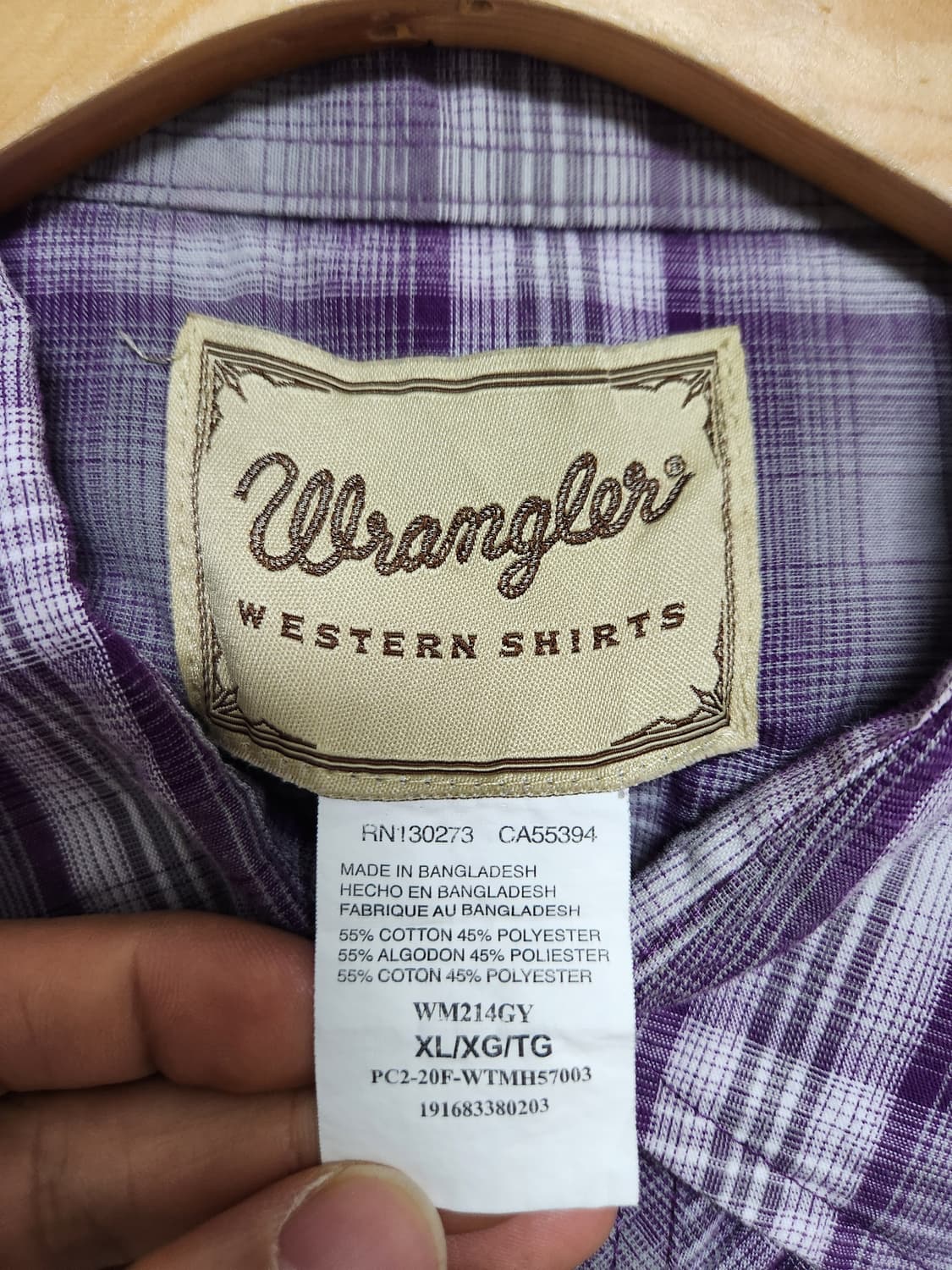 랭글러Wrangler 웨스턴 셔츠 XL - S135 상품이미지5