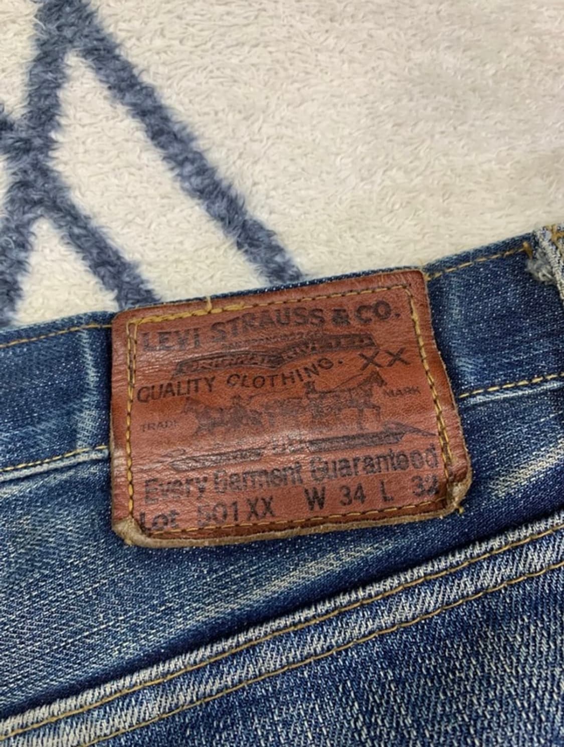 levi's 501xx BIG E 셀비지 데님 팬츠 34x34 상품이미지8