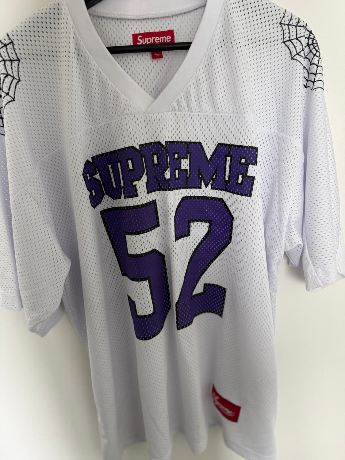 [L]슈프림 스파이더웹 풋볼 저지 화이트 24SS 상품이미지1