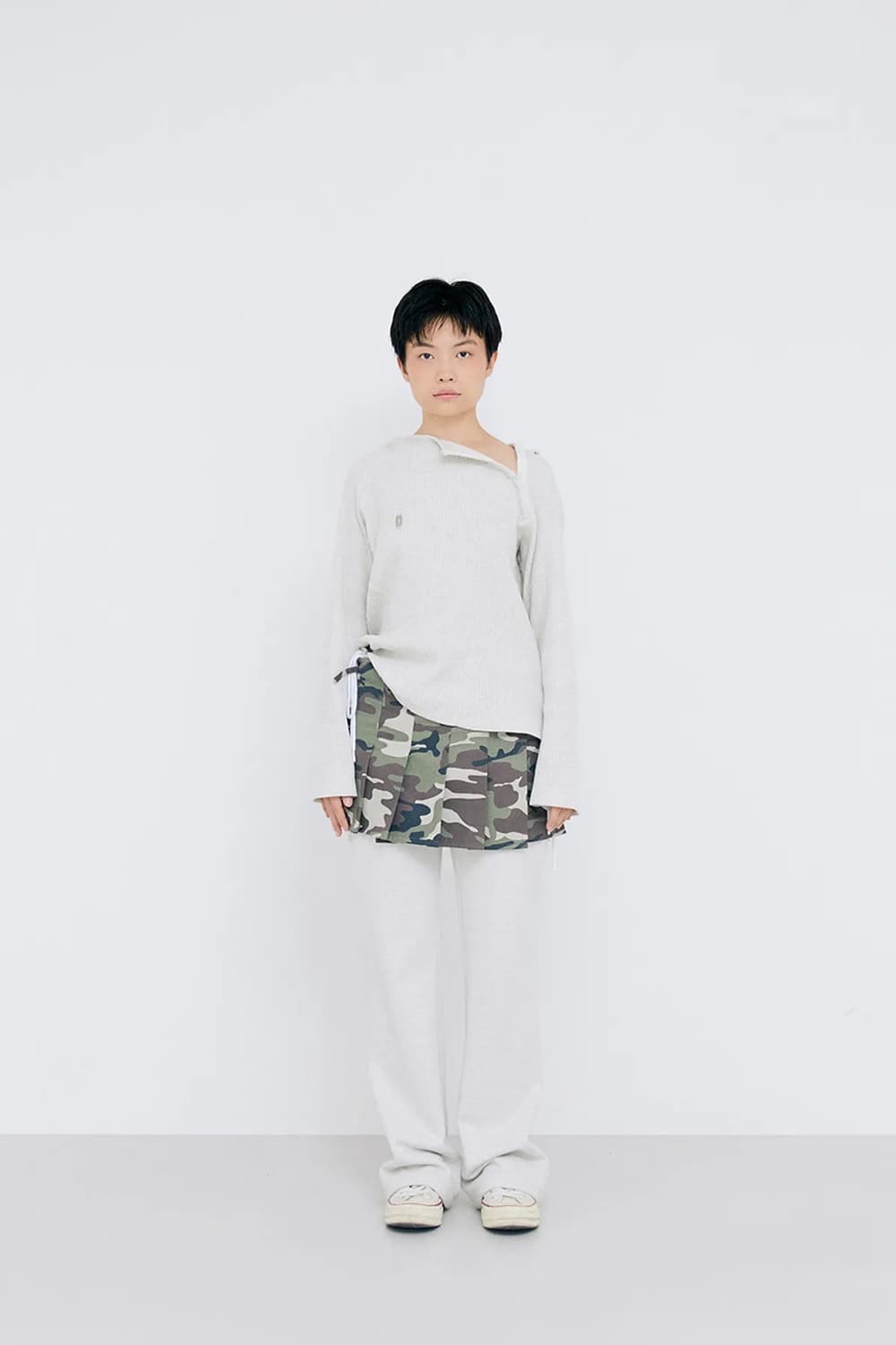 할로미늄 카모플라주 숏 스커트 상품이미지1