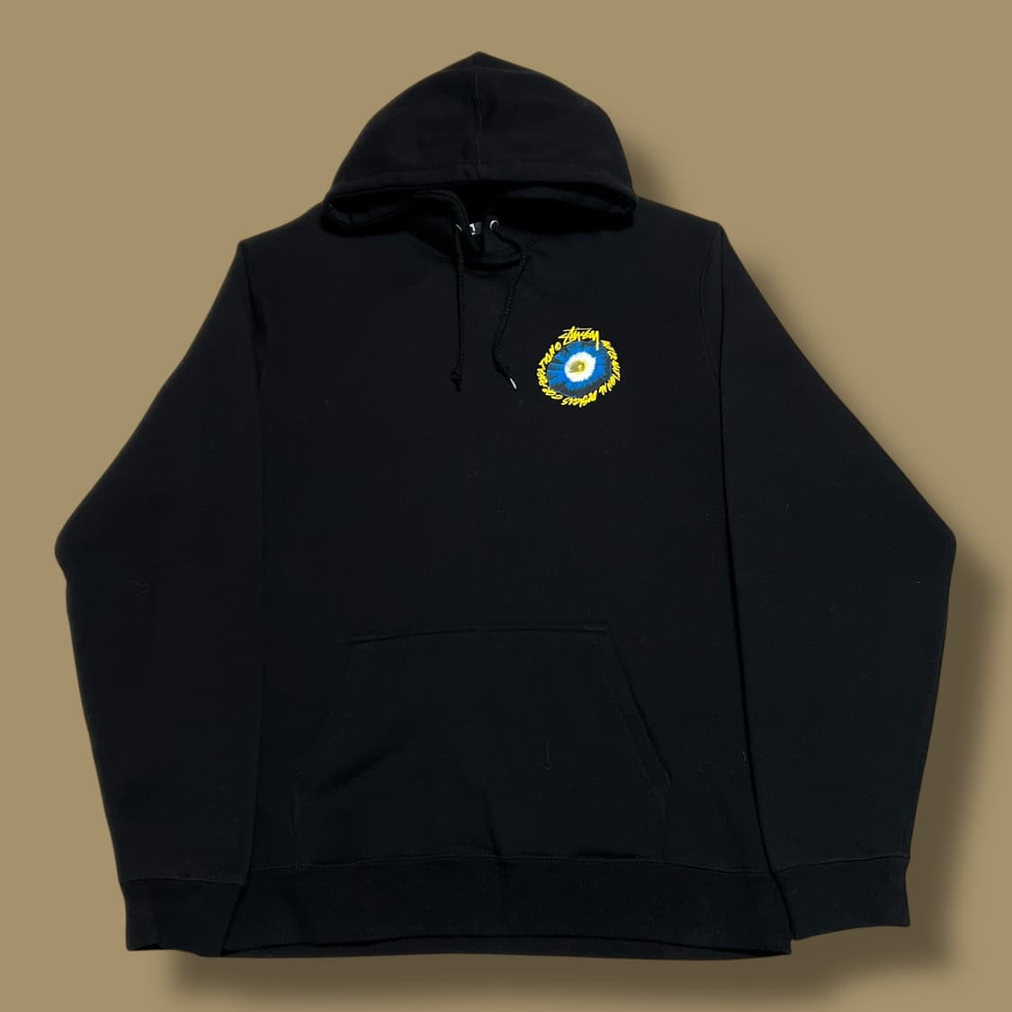 Stussy 새상품 코스모스 블랙 기모 후드티 상품이미지2