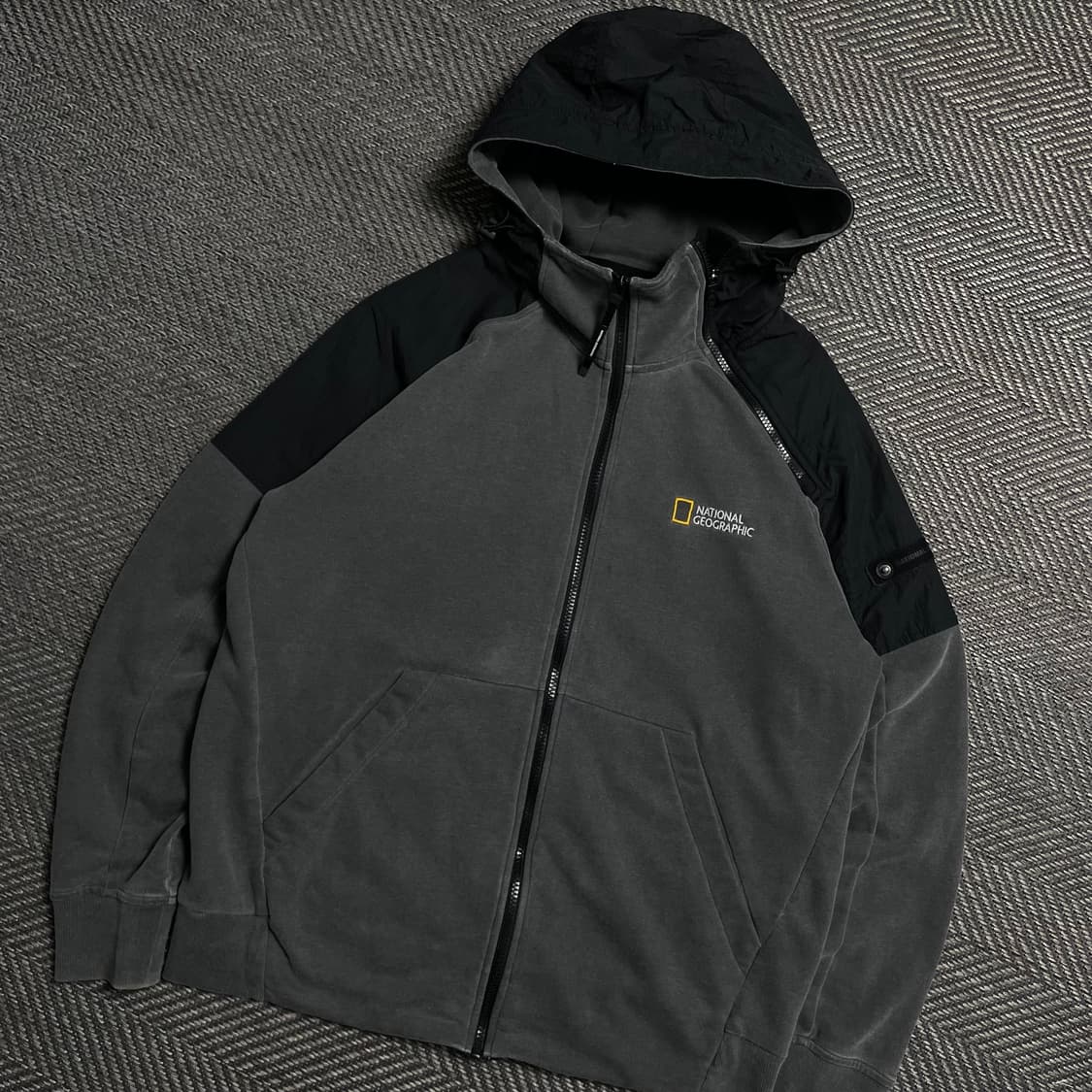 내셔널지오그래픽 나일론 배색 디테일 후드집업y 5255 상품이미지1