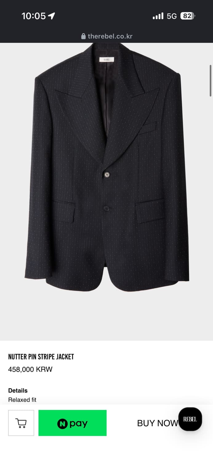 The rebel 핀스트라이프 재킷 L 상품이미지1