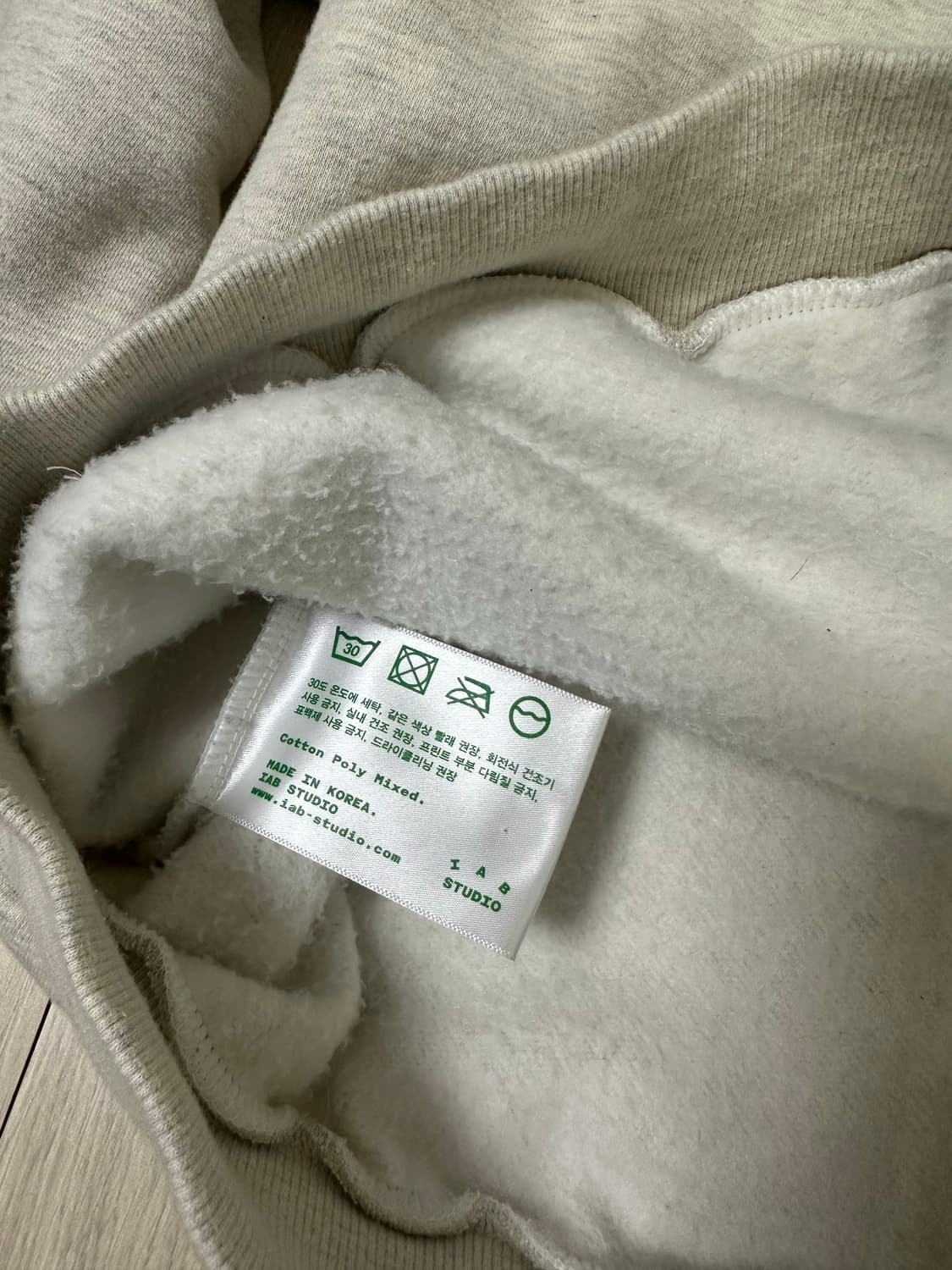 아이앱스튜디오 하프집업 오트밀 버건디 상품이미지4