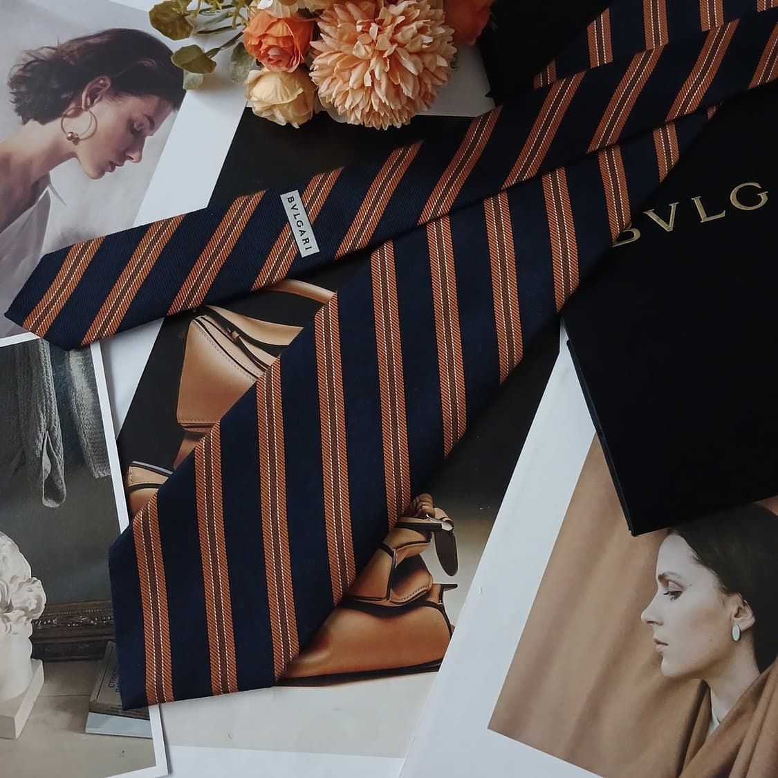 불가리 실크&캐시미어 세븐폴드 넥타이 9.7cm A+등급 A19148
 상품이미지3