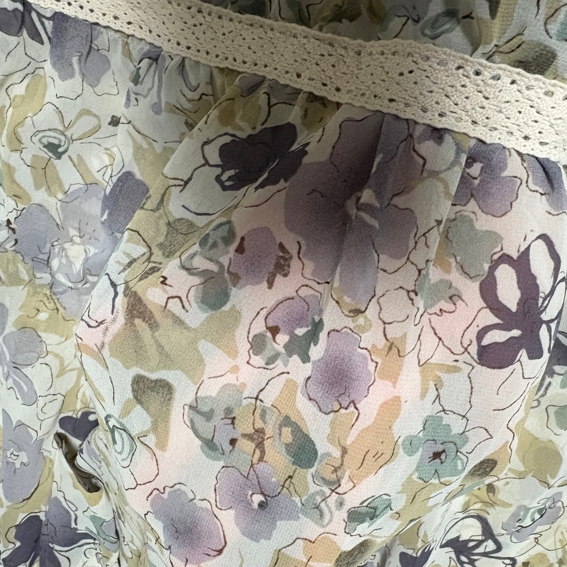 빈티지 플로럴 모리 슬리브리스 상품이미지4